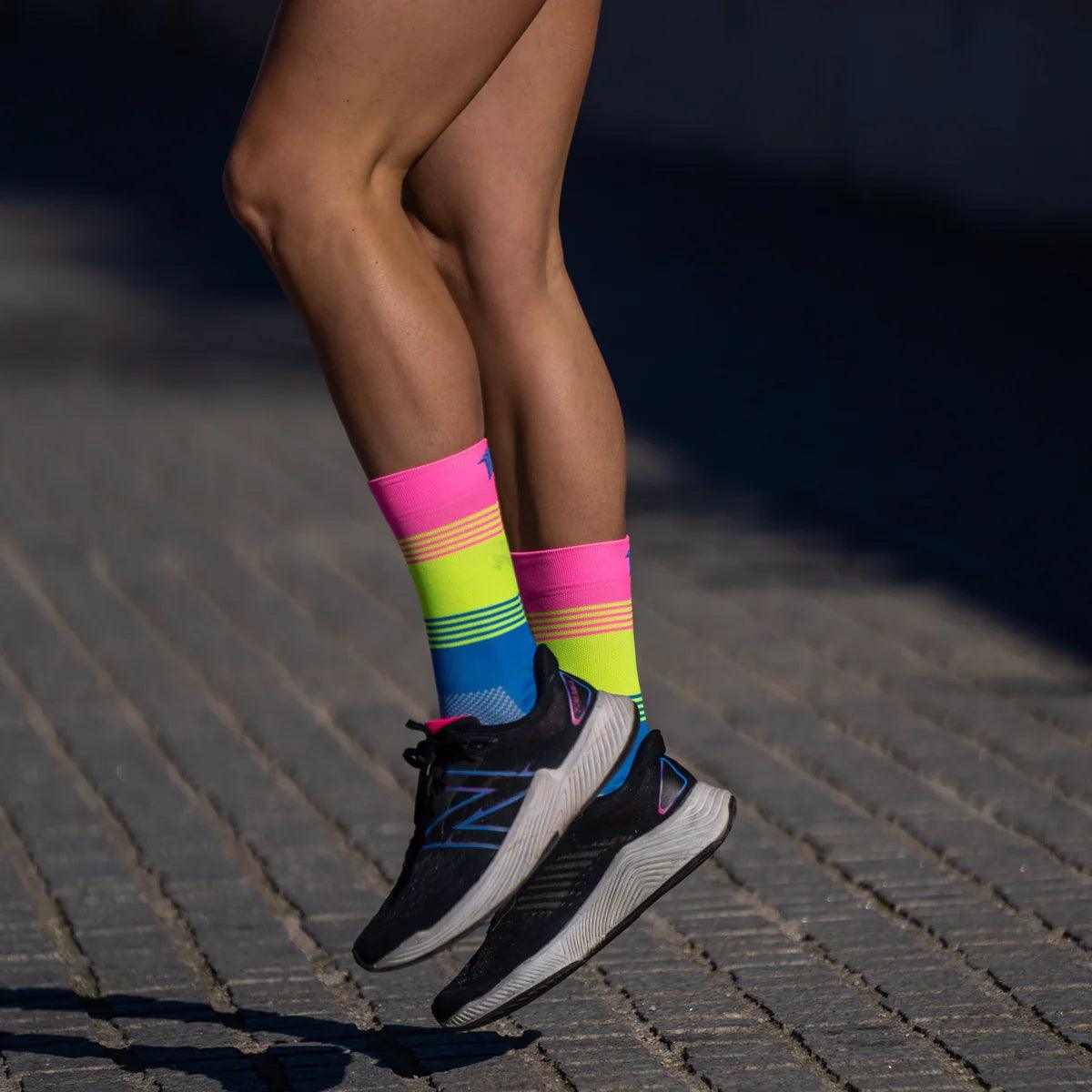 Breathable Pink Running Socks for Women & Men - Moisture-Wicking Athletic Socks for Jogging, Gym, Marathon & Outdoor Sports