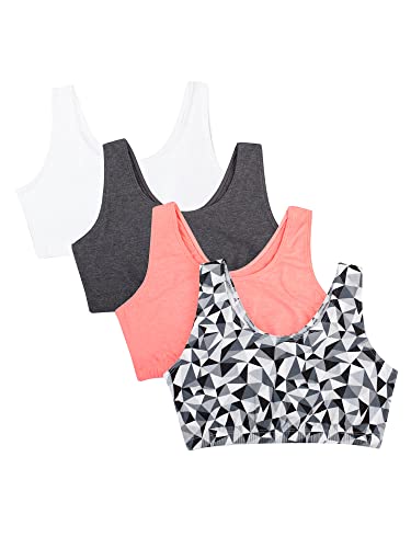Kaleidescope/Charcoal Heather/Punchy Peach/White