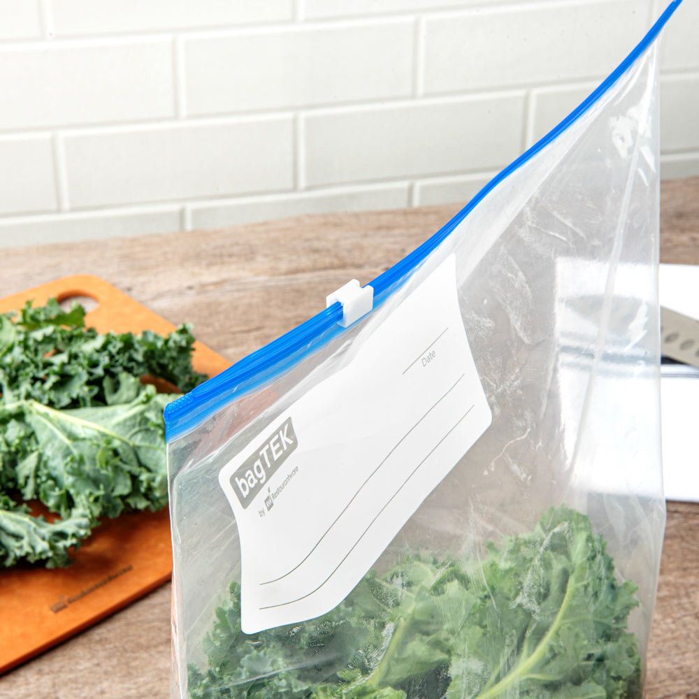 BPA-Free 2 Gallon Clear Plastic Slider Freezer Bags with Expandable Bottom & Write-On Labels - 25 Count Box (13x5x15 inches) - Perfect for Meal Prep, Freezing & Food Storage