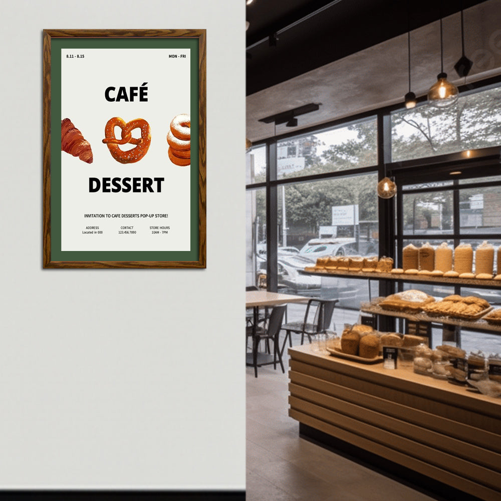 Premium 24x48 Designer Wood Snap Frames for Posters - 3 Wide Matboard Included - Perfect for Art Galleries, Home Decor & Office Displays