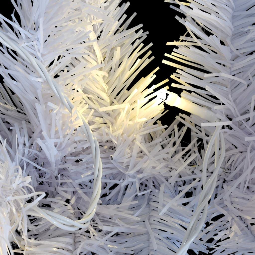Christmas Garland with LED Lights White 16 ft PVC - Perfect for Holiday Decor, Fireplace Mantel, Staircase & Window Trim