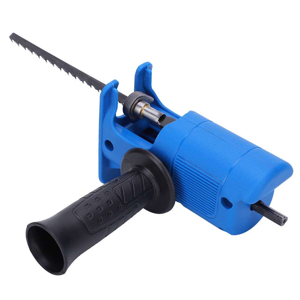 **Reciprocating Saw Attachment for Electric Drill - 3-Piece Wood & Metal Cutting Blades - Portable Handheld Woodworking Tool for DIY Projects, Home Renovation, and Construction**