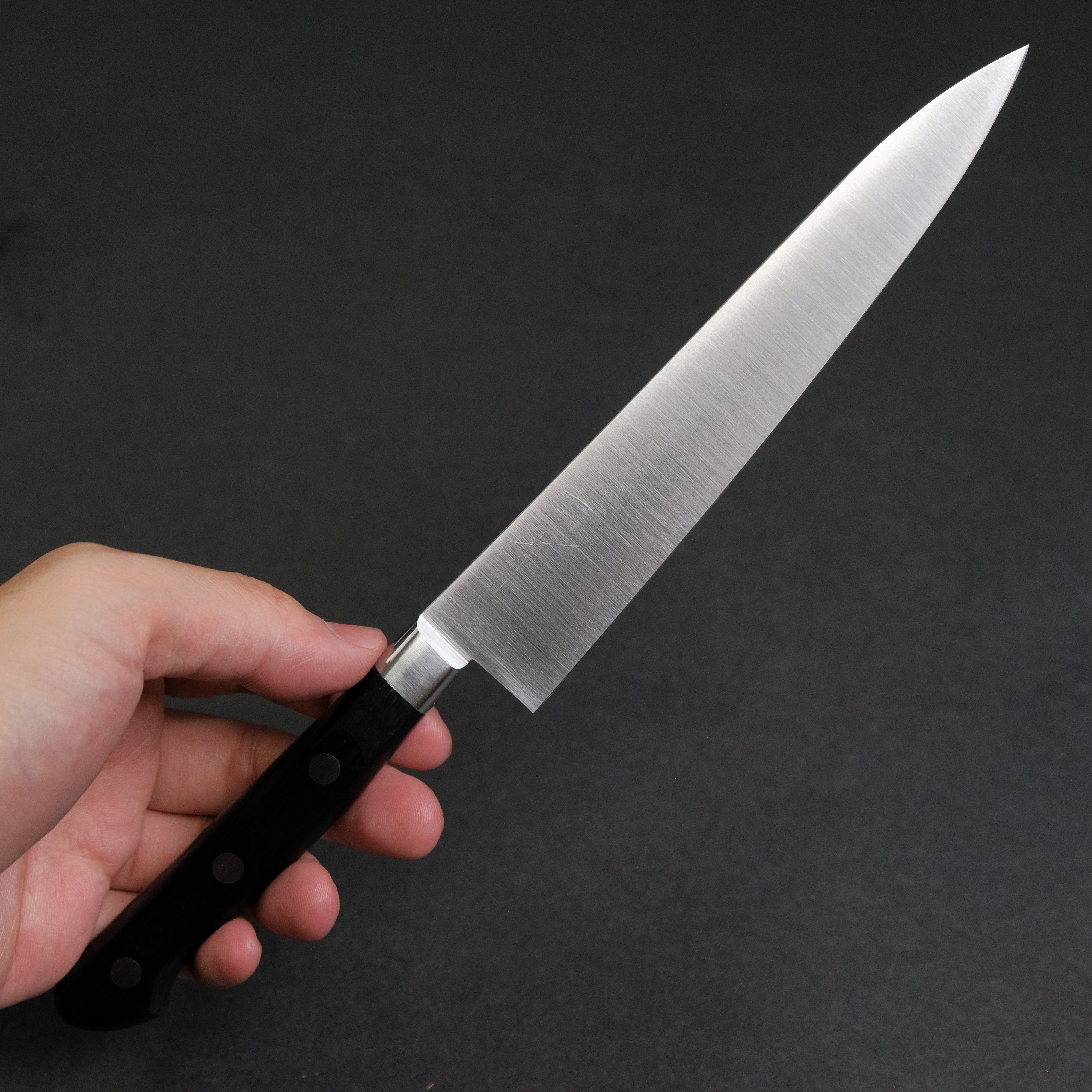 Hitohira Ashi Swedish Stainless Steel Petty Knife 150mm with Pakka Wood Handle - Perfect for Slicing, Peeling & Precision Kitchen Tasks