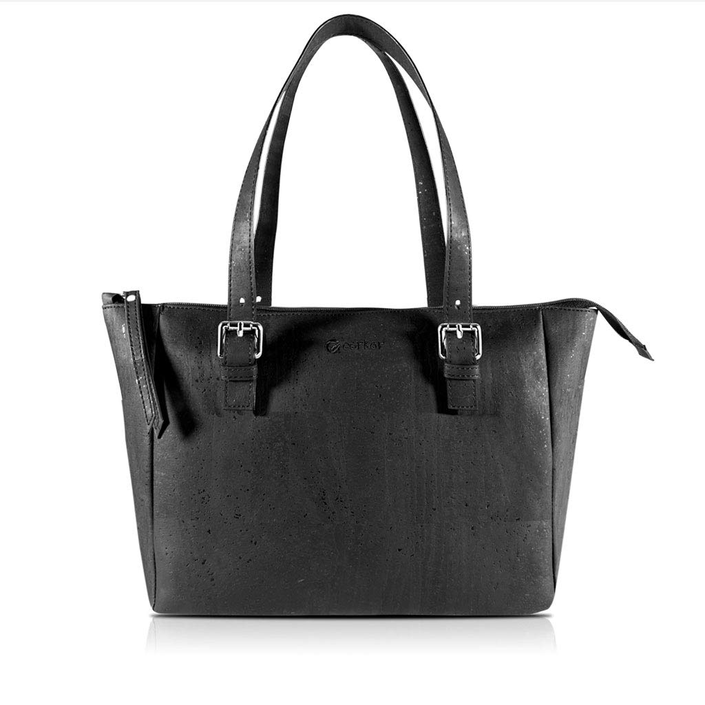 Vegan Cork Handbag for Women - Eco-Friendly Cruelty Free Satchel Purse | Non Leather Roomy Tote Bag | Perfect for Work, Travel & Everyday Use