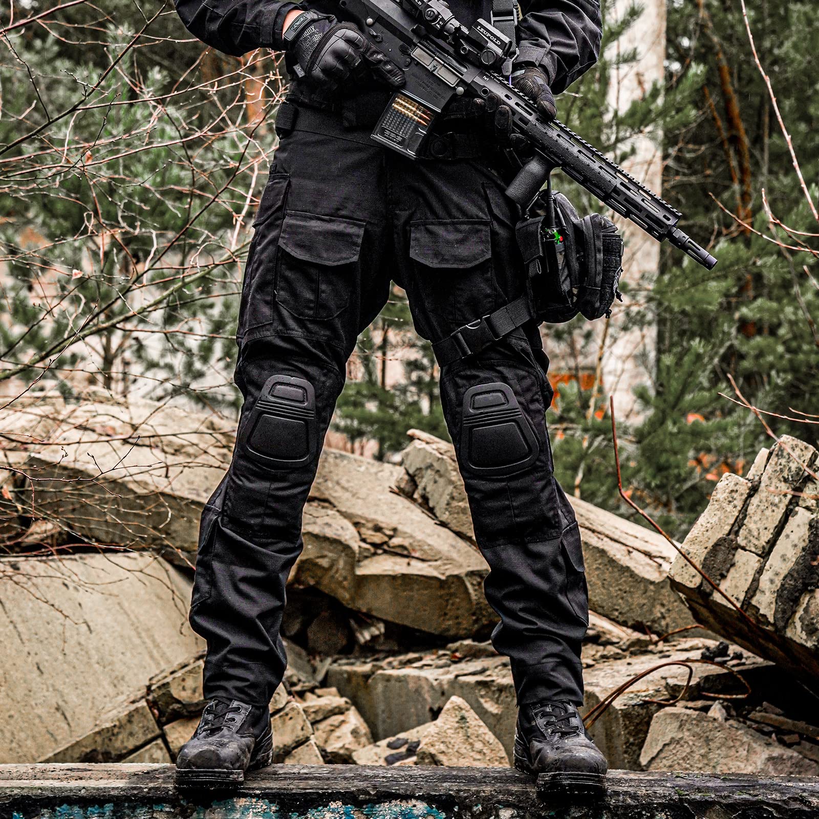 G3 Combat Pants with Knee Pads - Tactical Military Trousers for Men | Ripstop Camo Hunting & Airsoft Pants | Outdoor Adventure, Range Training & Tactical Missions
