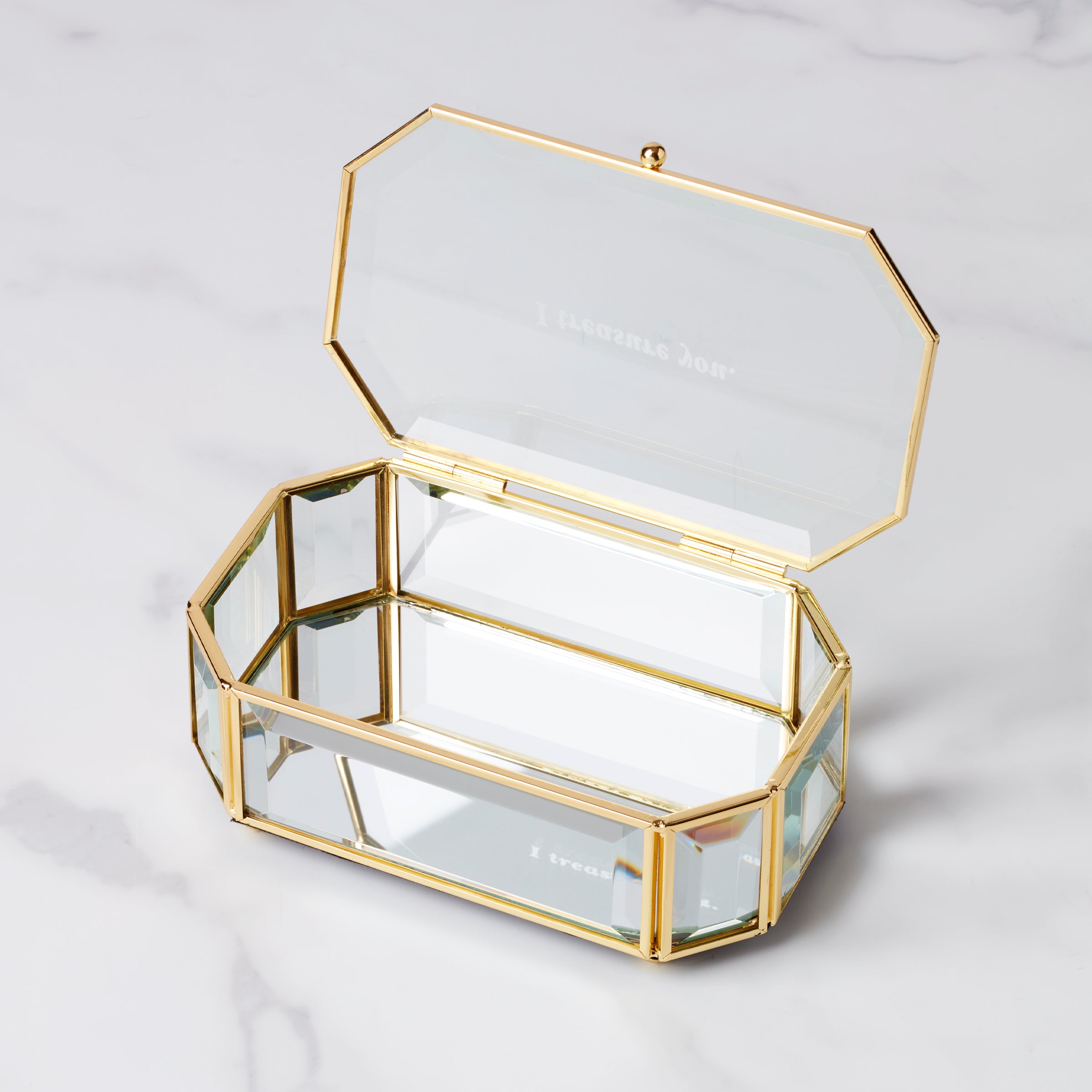 Clear Acrylic Jewelry Box for Necklaces & Rings - Perfect for Travel, Gifts & Organizing | I Treasure You
