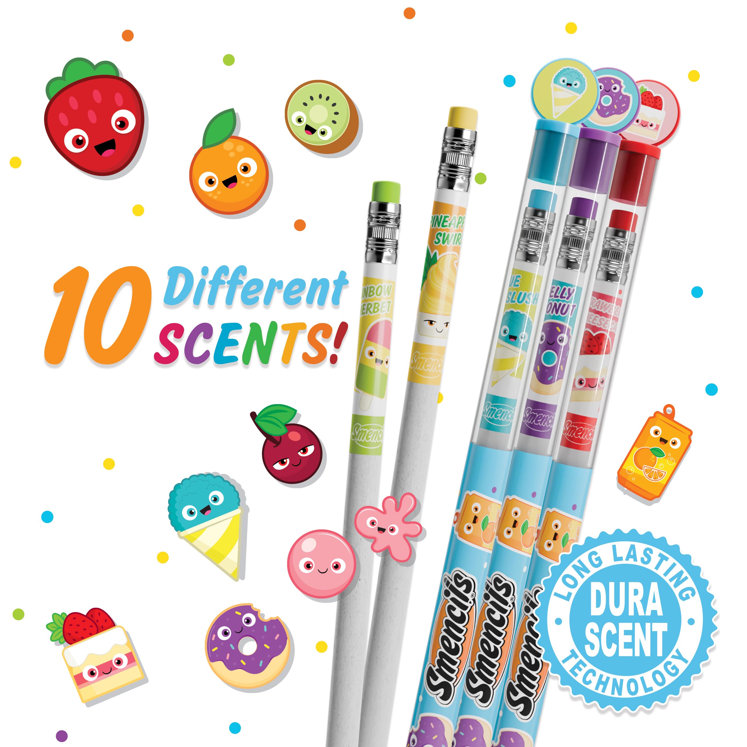 Graphite Smencils (2 Pack) - HB #2 Patented Gourmet Scented Pencils, 10 Count - Perfect Gifts for Kids, Students & Teachers - Fun School Supplies for Classroom, Homework & Art Projects
