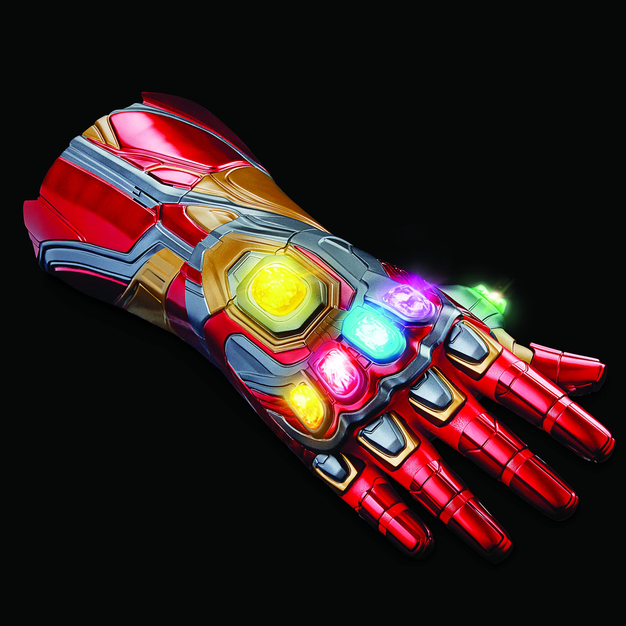 Marvel Legends Series Avengers Iron Man Nano Gauntlet - Electronic Light-Up Fist with Movie Sounds & Removable Infinity Stones | Collectible Action Figure for Marvel Fans & Gift for Superhero Lovers | Display for Home, Office or Cosplay