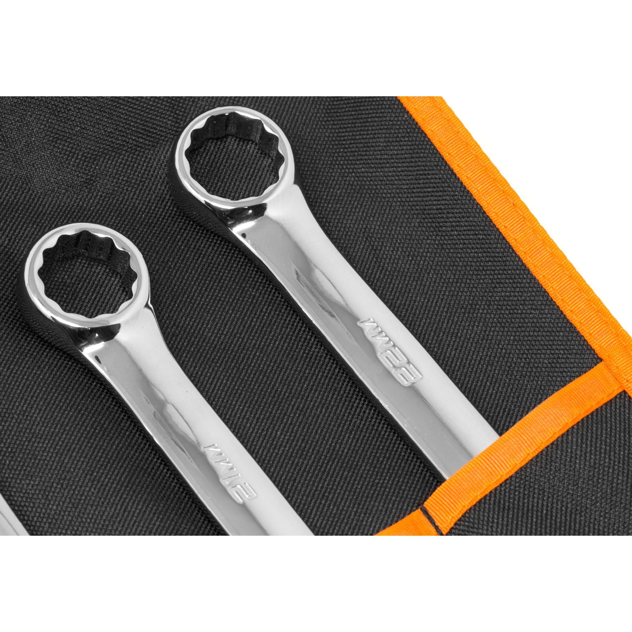 WEN WR160M 16-Piece Professional Grade Metric Combination Wrench Set with Storage Pouch - Perfect for Automotive Repair, DIY Projects & Home Maintenance