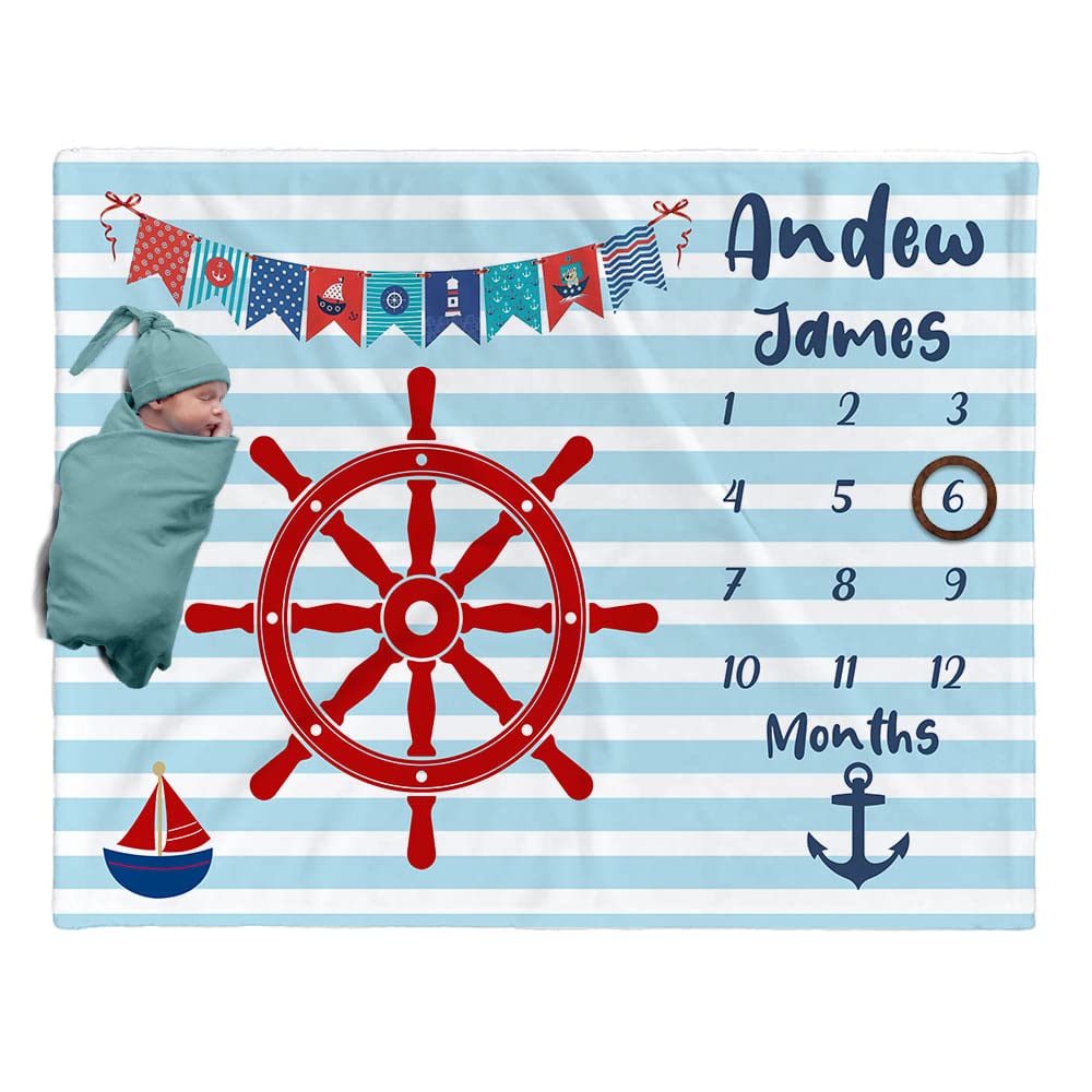 Personalized Baby Blankets for Boys & Girls - Soft Newborn Toddler Blanket - Perfect Baby Shower Gift for Boy or Girl - Cozy Nursery Essential for Sleeping, Swaddling & Travel