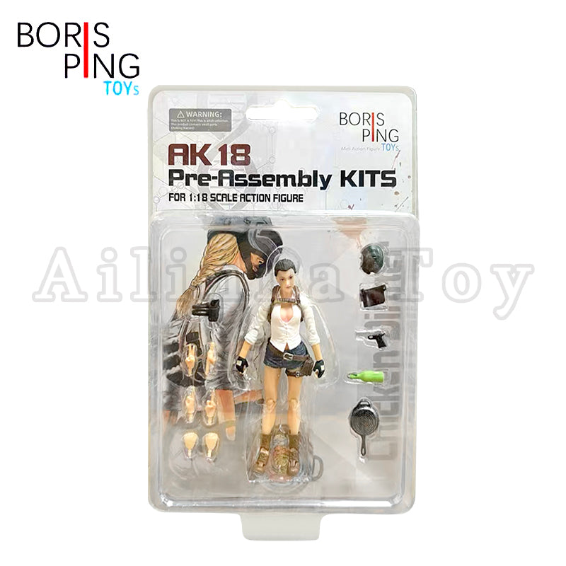 Boris Ping Toys 1/18 AK18 Pre-Assembled Military Action Figure - 3.75 Inch Collectible Model Kit for Display & Diorama Scenes - Perfect for Collectors, Wargaming, and Military Enthusiasts