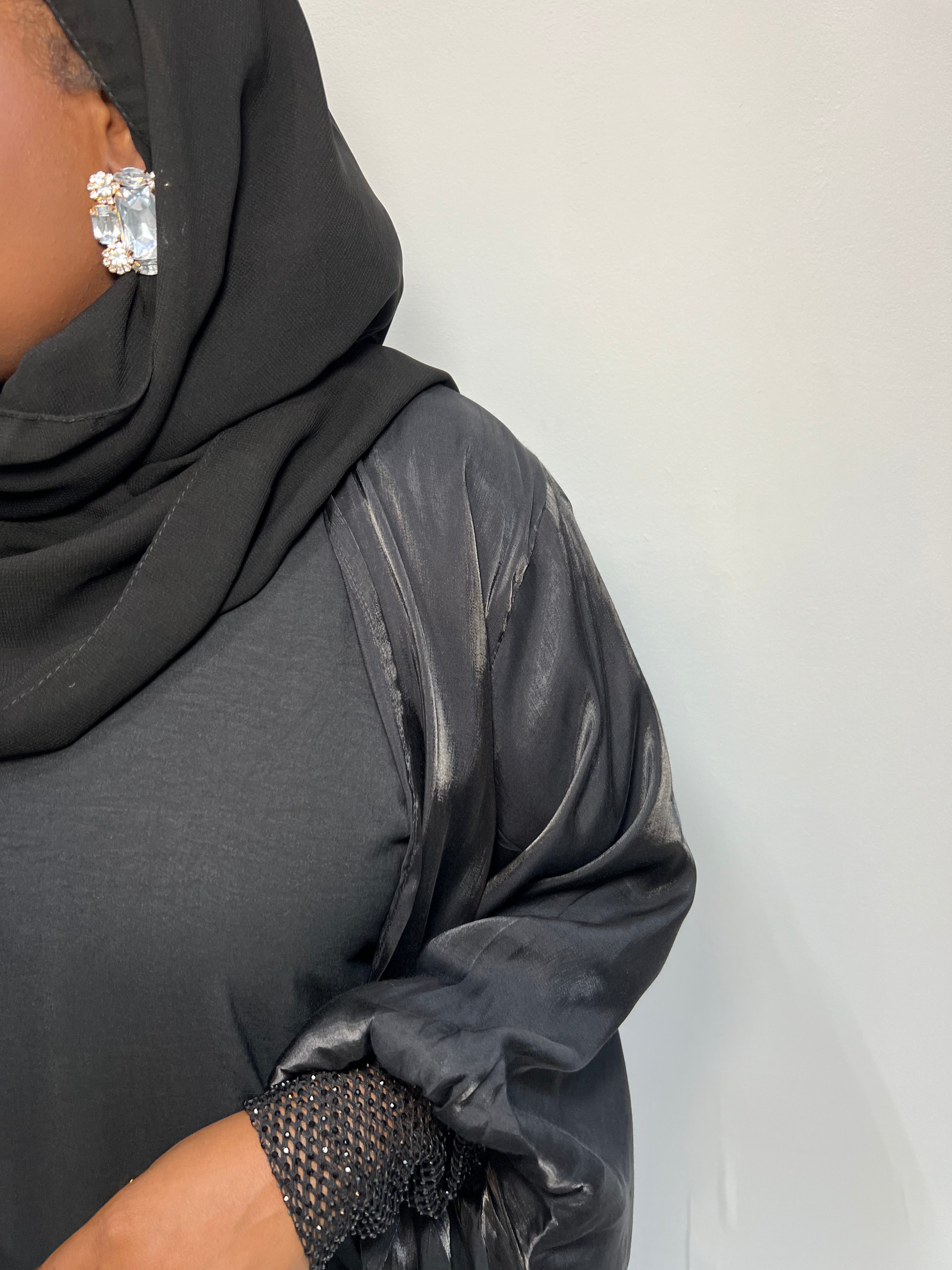 Naomi 3-Piece Abaya Set in Black - Modest Islamic Prayer Dress for Women - Perfect for Prayer, Mosque, and Special Occasions
