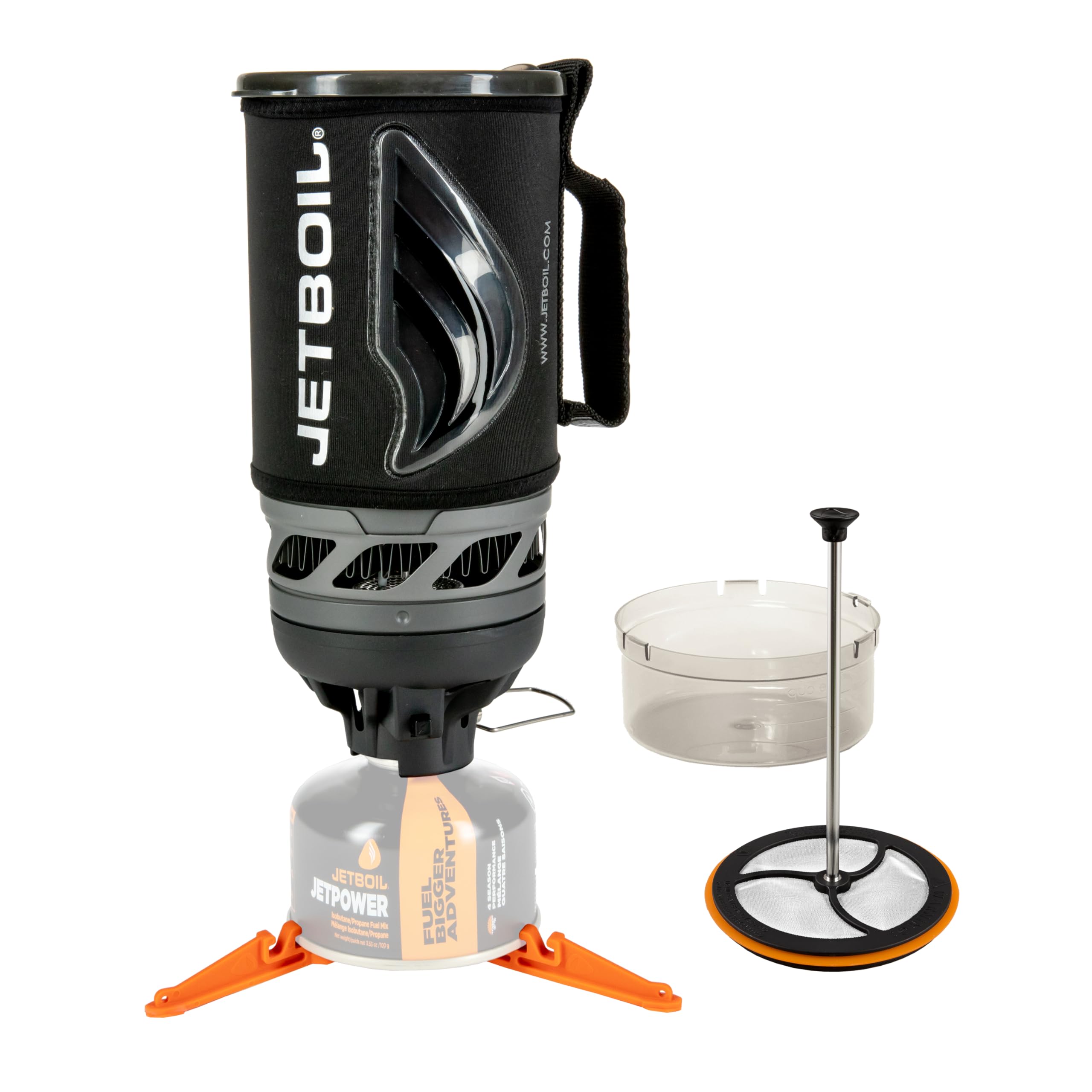 Jetboil Flash Java Kit - Portable Camping Stove & Backpacking Cooking System with Silicone French Press Coffee Maker - Perfect for Outdoor Adventures, Hiking & Travel