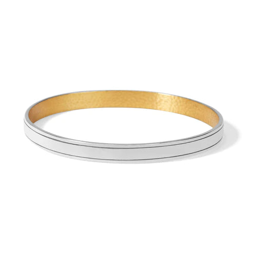 Brighton Ferrara Narrow Bangle Bracelet in Silver & Gold Tone - Elegant Stackable Bracelet for Women, Perfect for Everyday Wear & Special Occasions