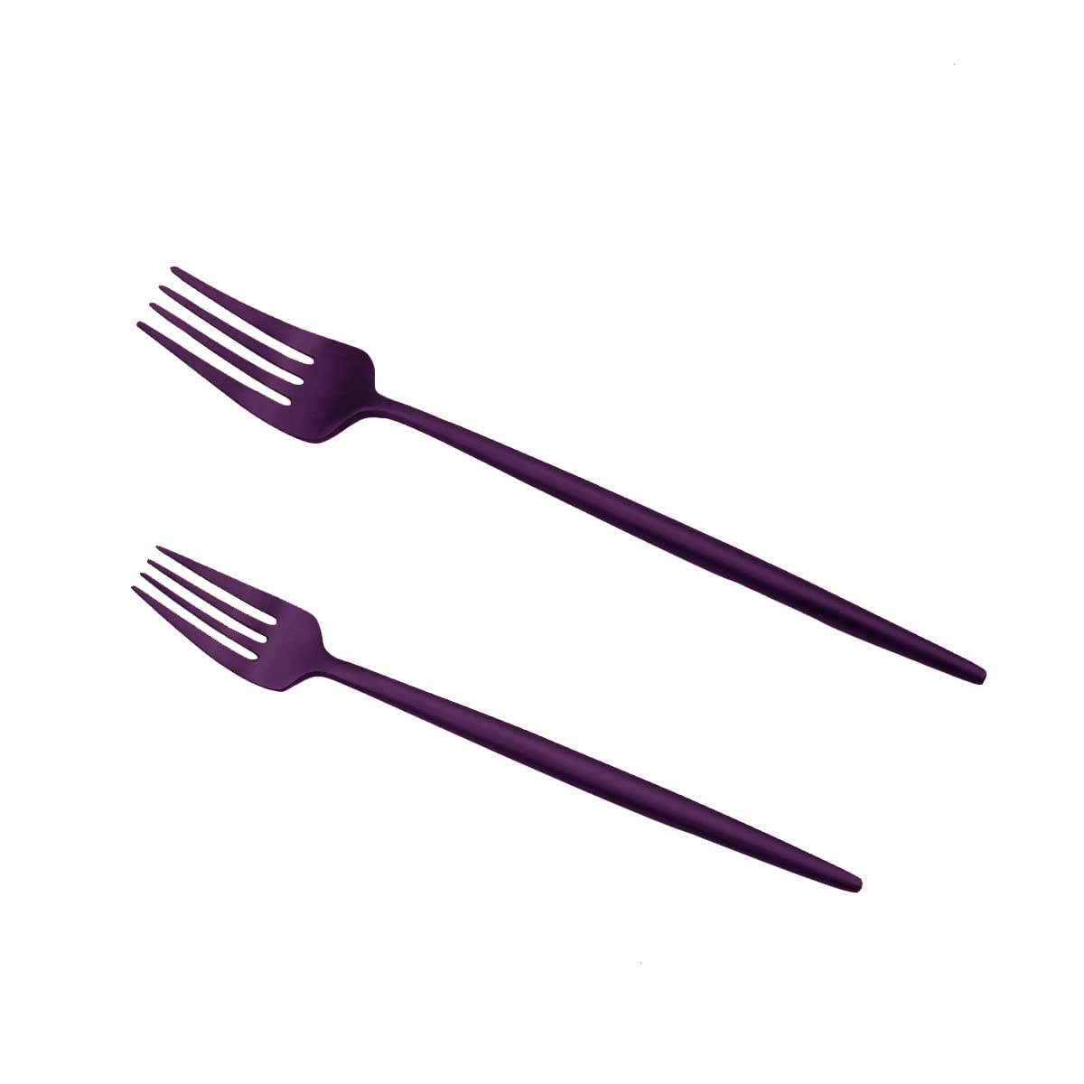 Premium 40-Piece Matte Purple Flatware Set - 304 Stainless Steel Cutlery (8 Place Settings) - Forks, Spoons & Knives - Elegant Dinnerware for Wedding, Christmas Party, Camping & Daily Use - Durable Kitchen Tableware Set