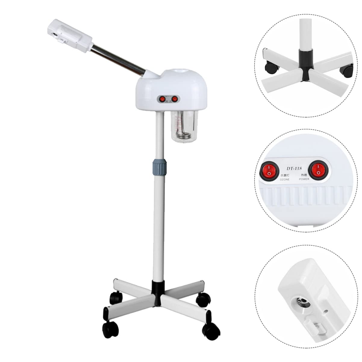 FRCOLOR Professional Facial Steamer & Humidifier - Skin Care Device for Spa, Beauty Salon & Home Use - Hydrating Water Sprayer for Facial Treatment & Relaxation
