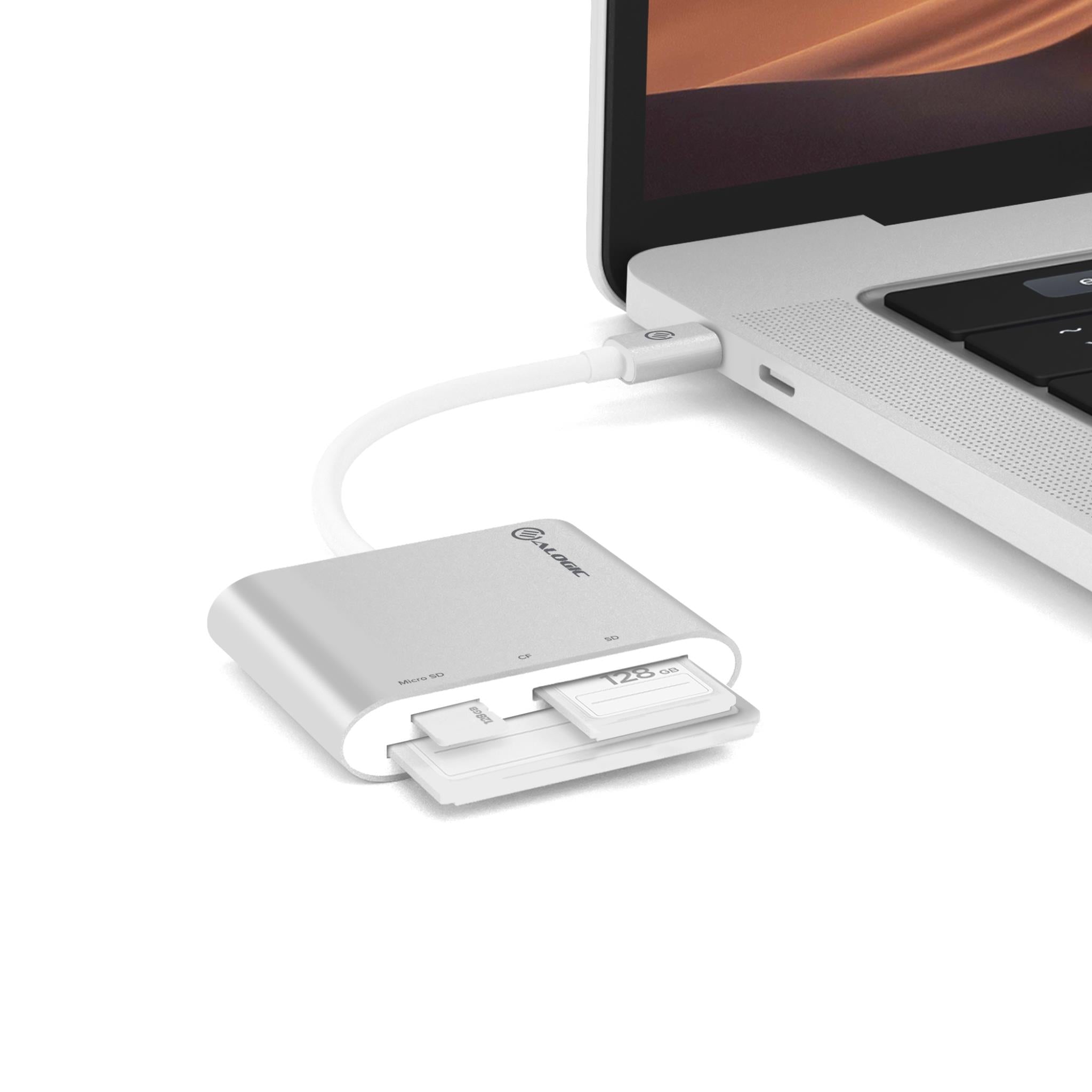 ALOGIC USB C Card Reader - High-Speed SD/TF Memory Card Adapter for MacBook, iPad Pro, iPhone 15 - Compact & Portable for Travel, Photography, and Data Transfer