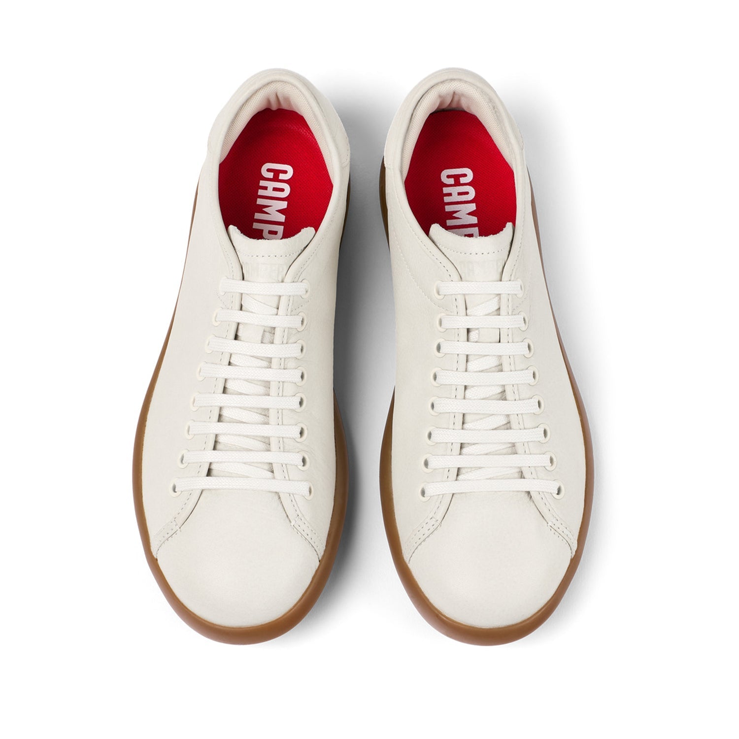 Camper Men's Pelotas Soller White Leather Sneakers - Comfortable Casual Shoes for Walking, Travel & Everyday Wear