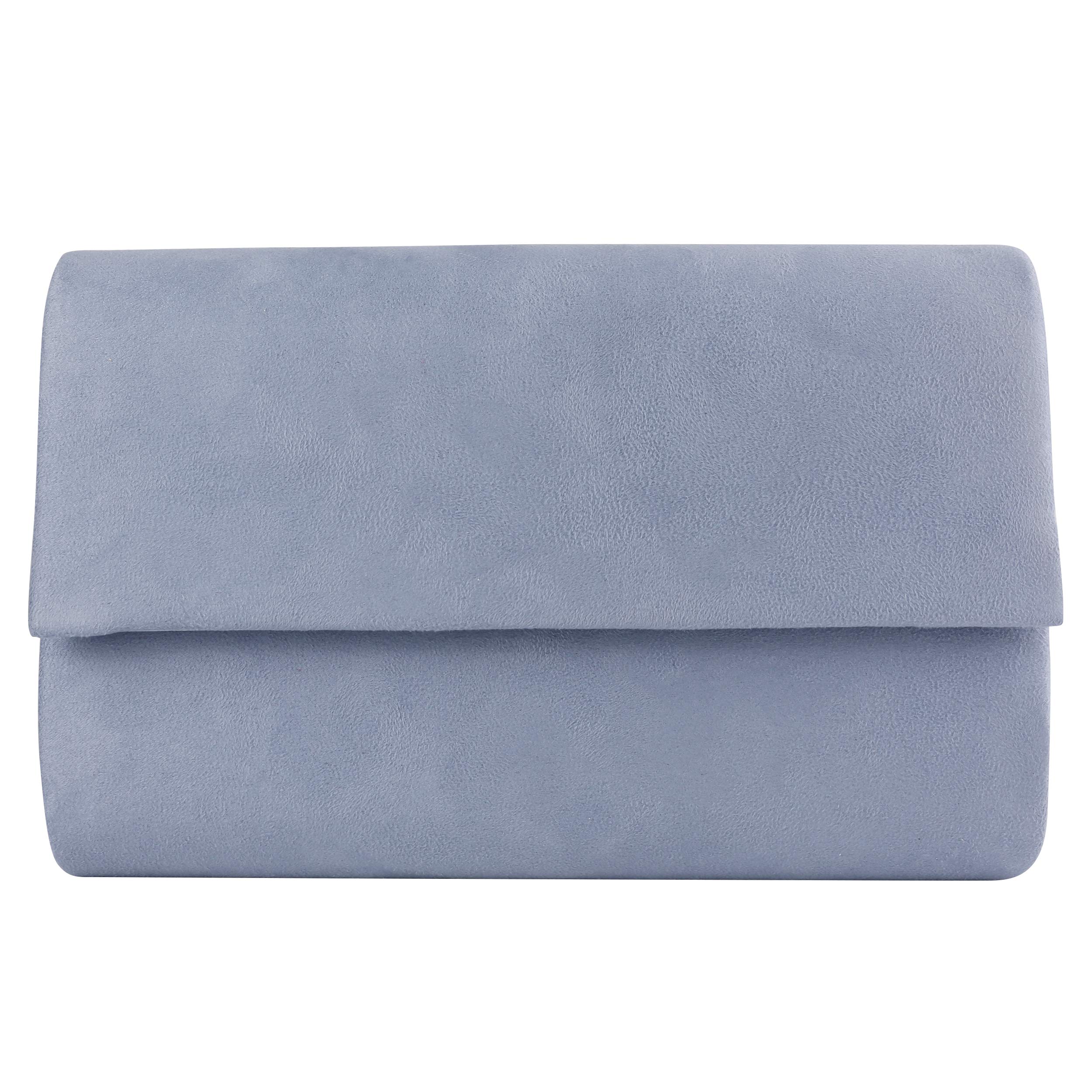 Elegant Women's Suede Evening Clutch Purse with Chain Strap - Perfect for Prom Night, Bridal Wedding & Formal Events