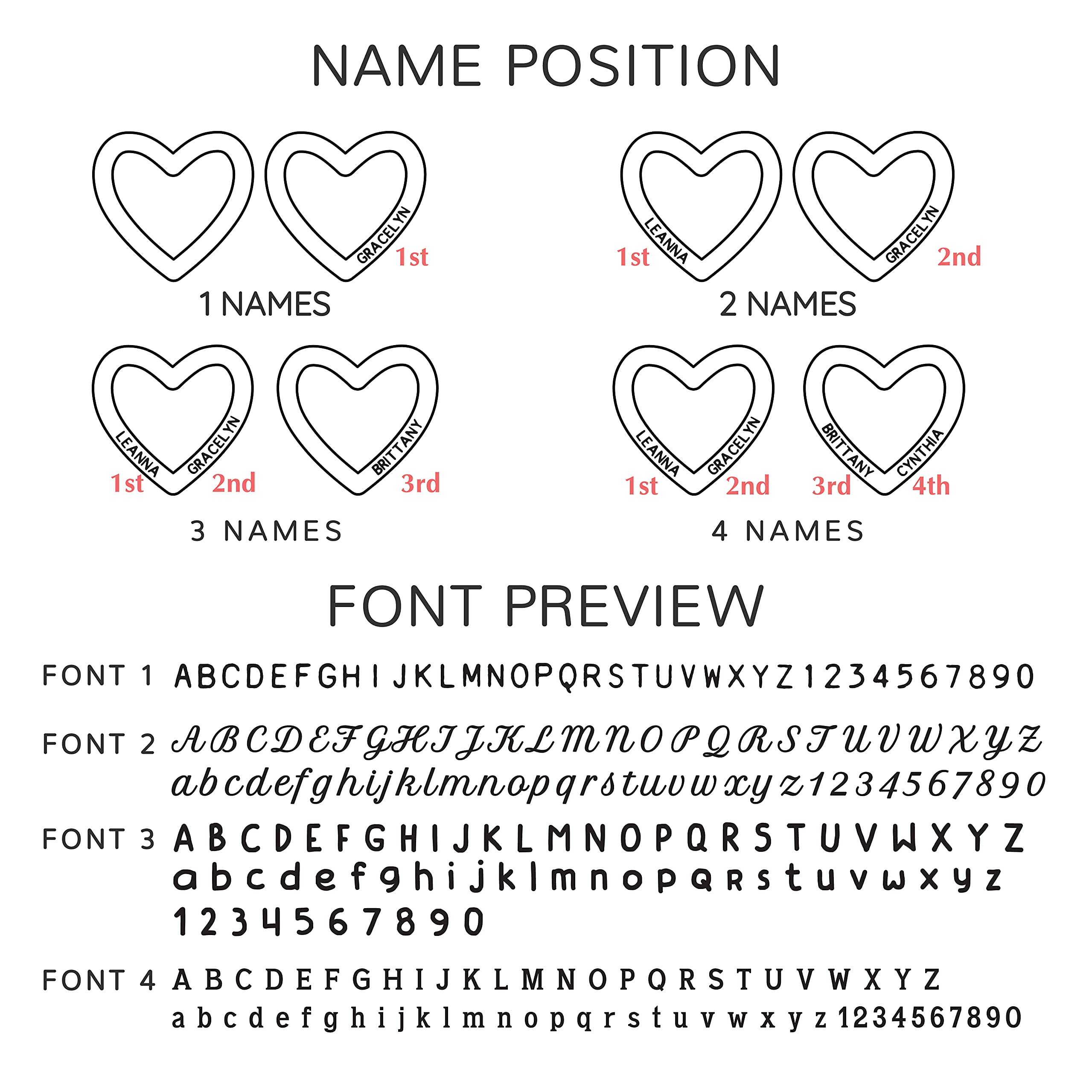 Personalized Heart Bracelet with Kids Names - 925 Sterling Silver Custom Engraved Mother's Jewelry | Perfect Gift for Mom, Birthday, Mother's Day & Special Occasions