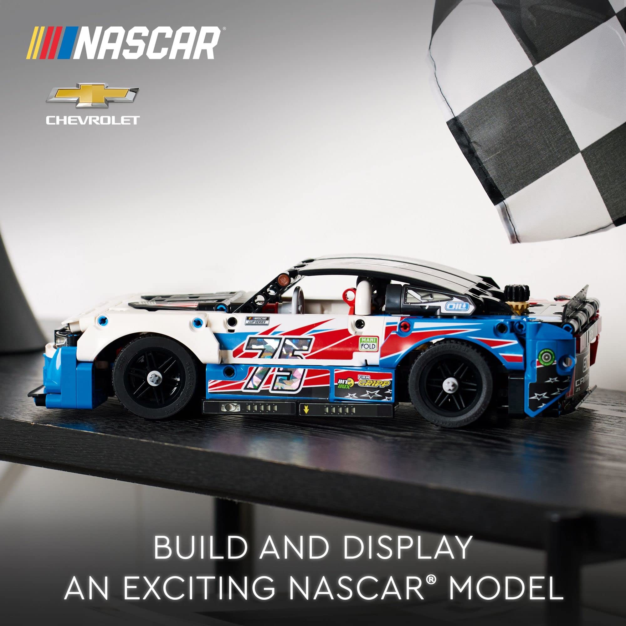 LEGO Technic NASCAR Next Gen Chevrolet Camaro ZL1 42153 Building Kit - Authentic Model Car & Racing Toy for Kids Ages 9+, STEM Educational Construction Set for Boys & Girls - Perfect for Playtime, Collectors & Race Car Displays