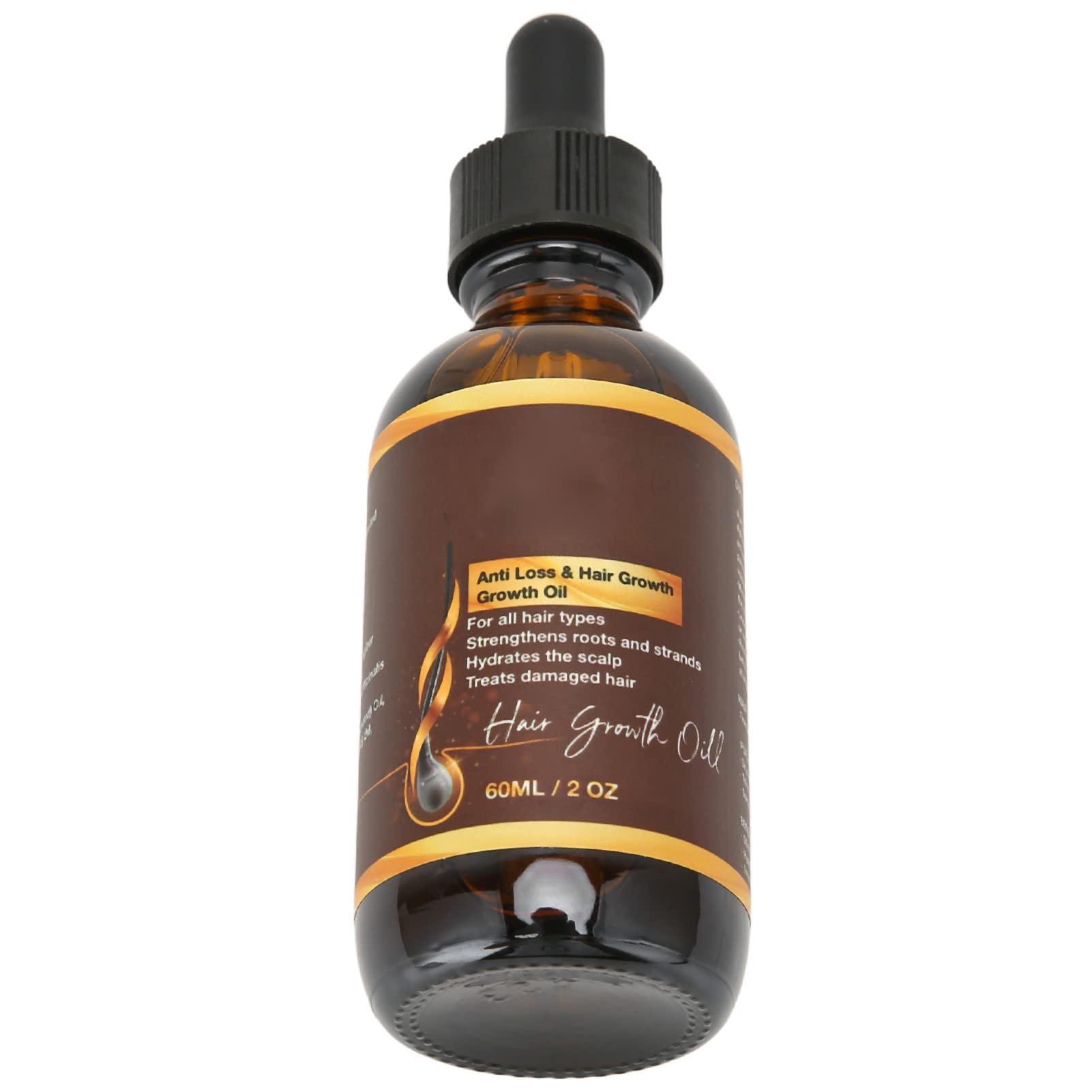 Hair Growth Essential Oil - 60ml Natural Repairing & Strengthening Treatment for Men & Women - Daily Hair Care for Dry, Damaged Hair & Scalp Health