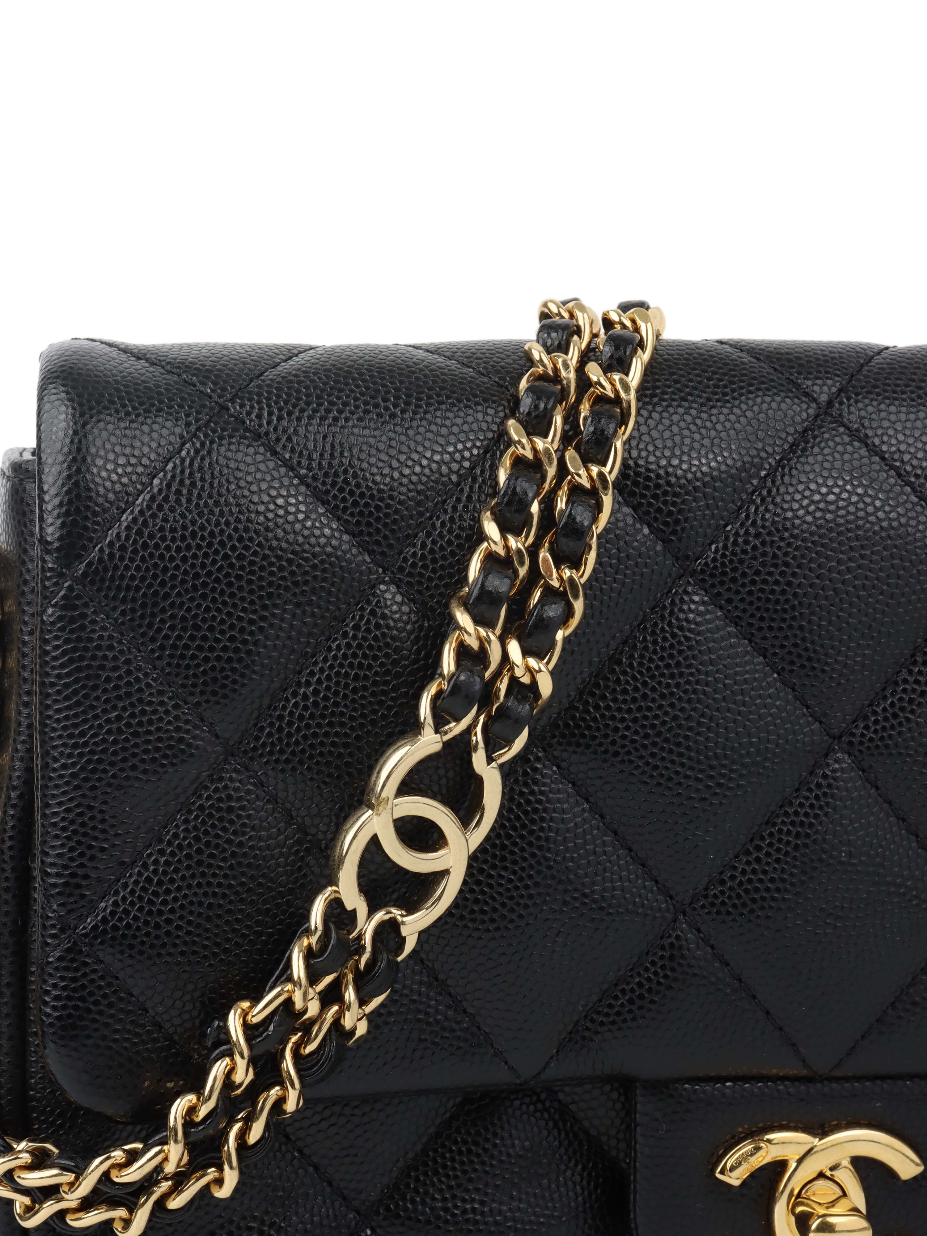 Chanel Caviar Leather Classic Flap Bag with CC Chain - Luxury Designer Handbag for Women, Perfect for Parties, Work & Everyday Use