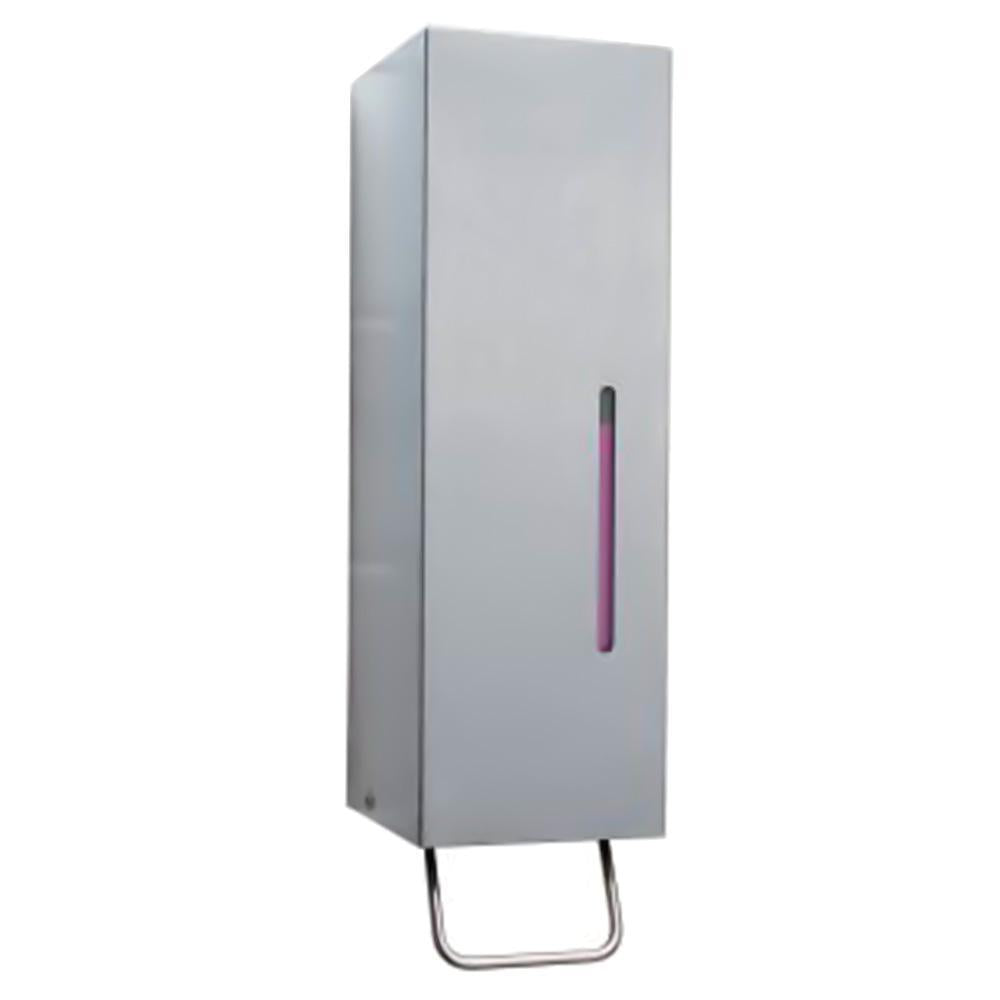 Bobrick B26617 TrimLine Series 34 oz. Liquid Soap Dispenser - Surface Mounted Satin Finish for Commercial Restrooms & Public Washrooms