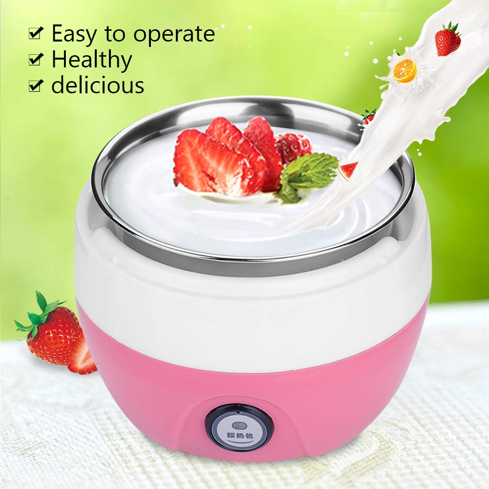 Automatic Yogurt Maker Machine - Digital Programmable Yogurt Maker with Timer for Homemade Greek Yogurt, Healthy Breakfast & Snacks - Perfect for Kitchen, Home Use (Pink) | Great for Meal Prep, Keto Diet & Family Breakfasts