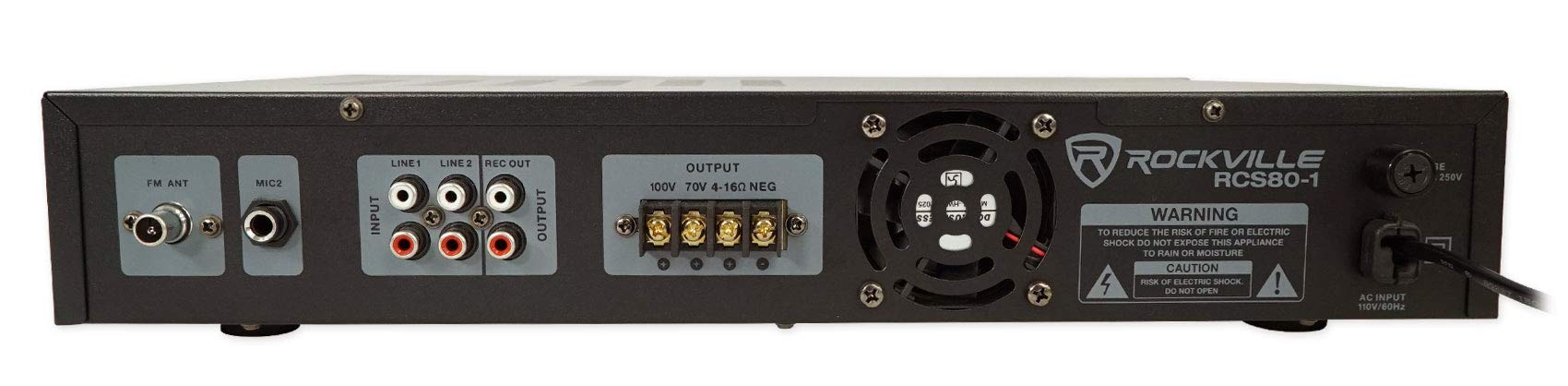Rockville Commercial Restaurant Amplifier with (2) White 5.25