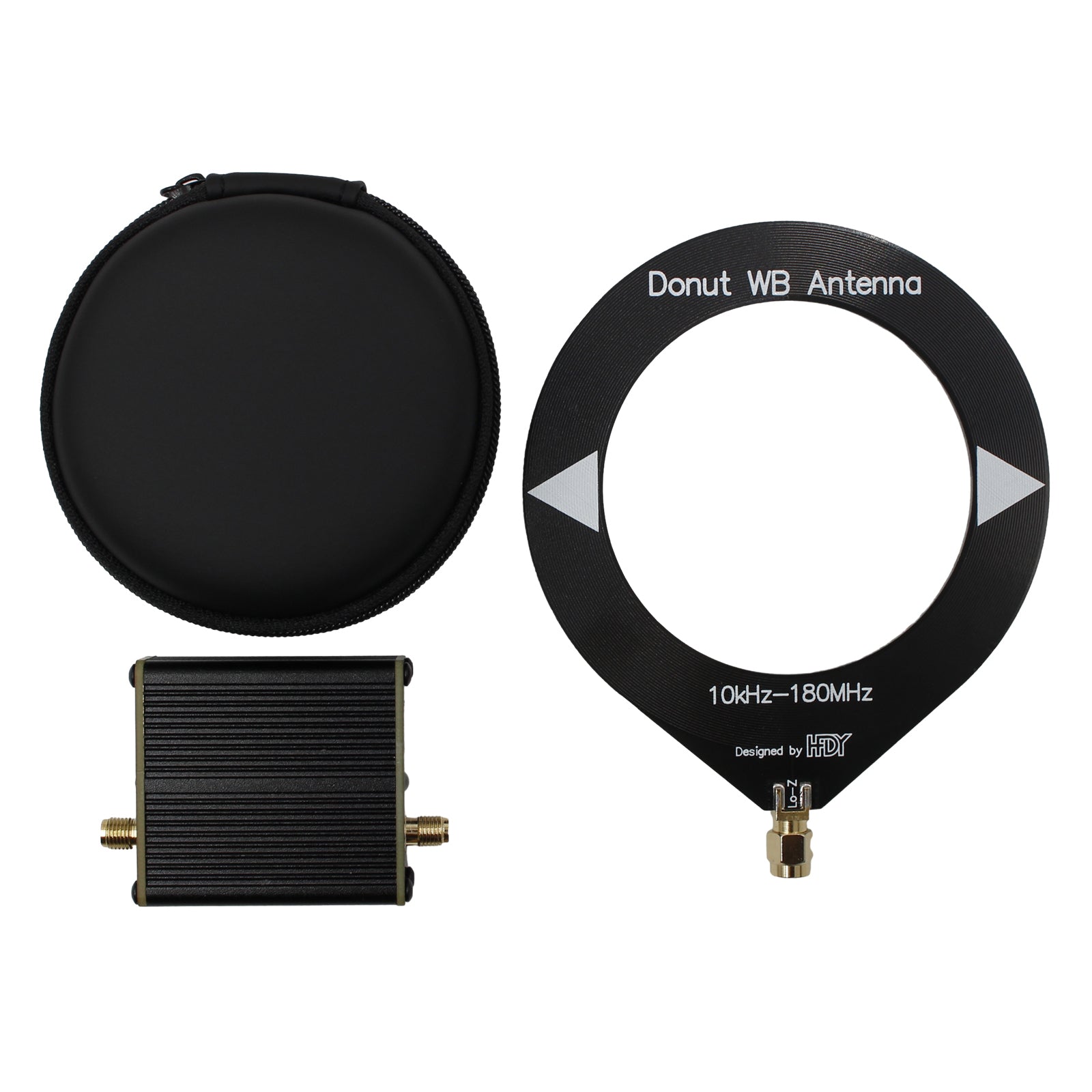 10Khz - 180Mhz Upgraded Donut Broadband Antenna with Low Impedance Converter - High Performance Signal Booster for Ham Radio, CB Radio & Marine Communication