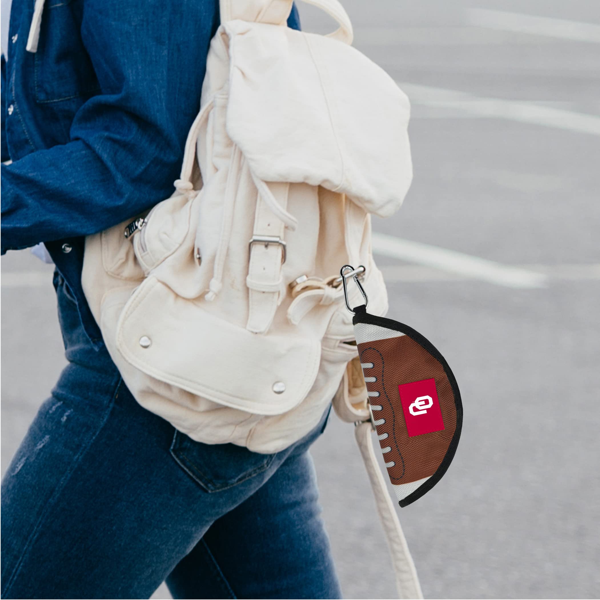 NCAA Oklahoma Sooners Collapsible Dog Travel Bowl - Portable Leak-Proof Pet Food & Water Bowl for Dogs & Cats | Football Field Design | Perfect for Camping, Hiking & Road Trips