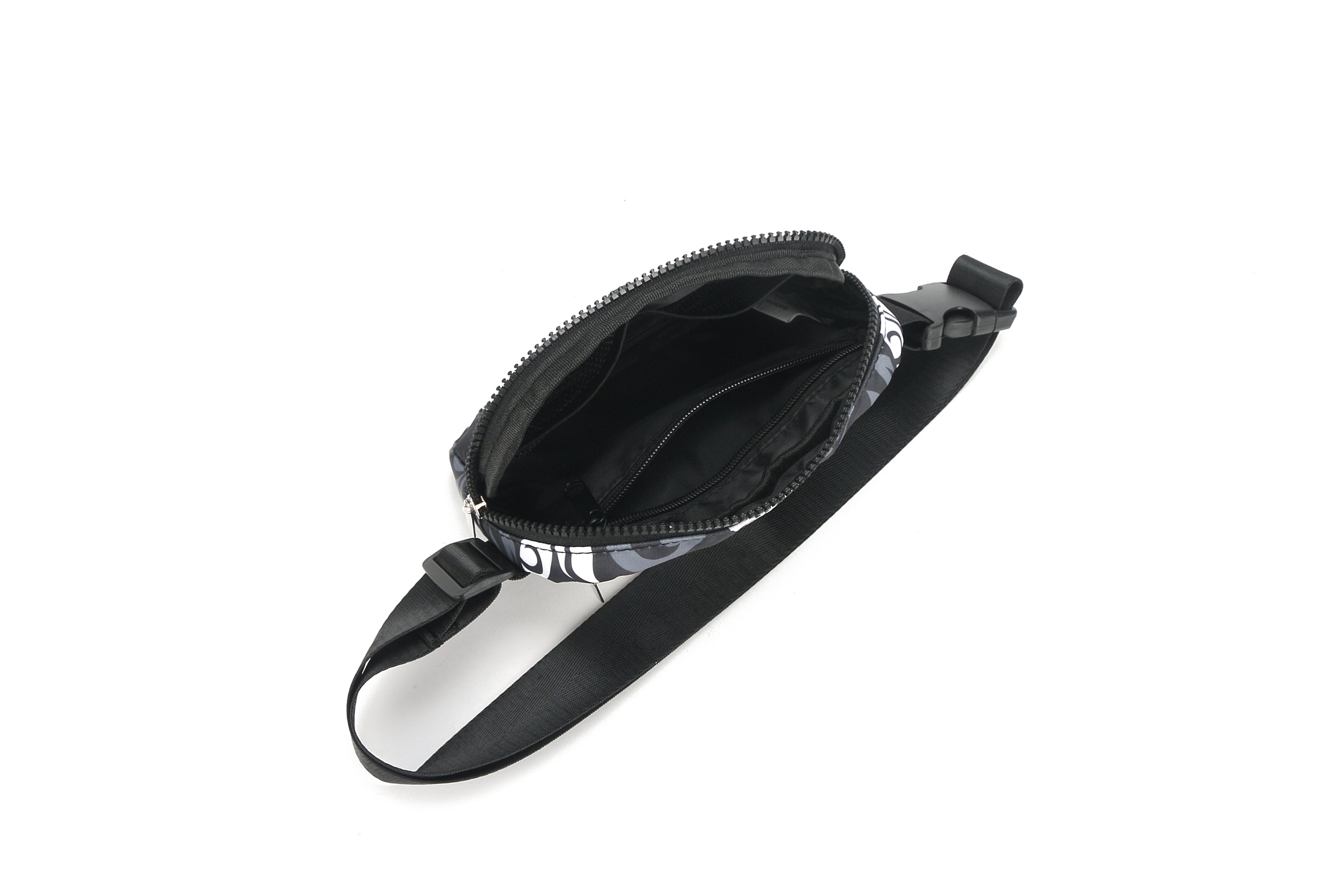 Jenna Tiare Infinity Black Belt Bag - Stylish and Functional Waist Pack for Travel, Running, and Everyday Use