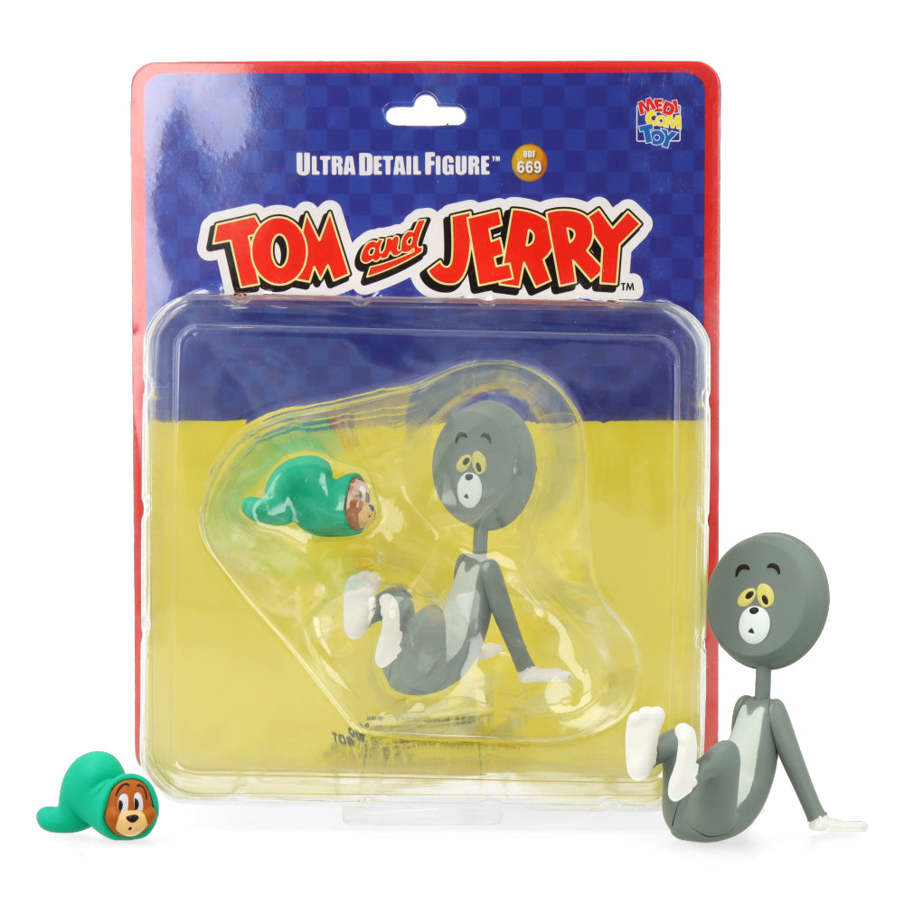 Tom & Jerry Series 3 Vinyl Figurine - Tom with Pan-Shaped Head & Jerry in Hose | Collectible Cartoon Character Statue for Home Decor, Office Display, and Gift for Animation Fans