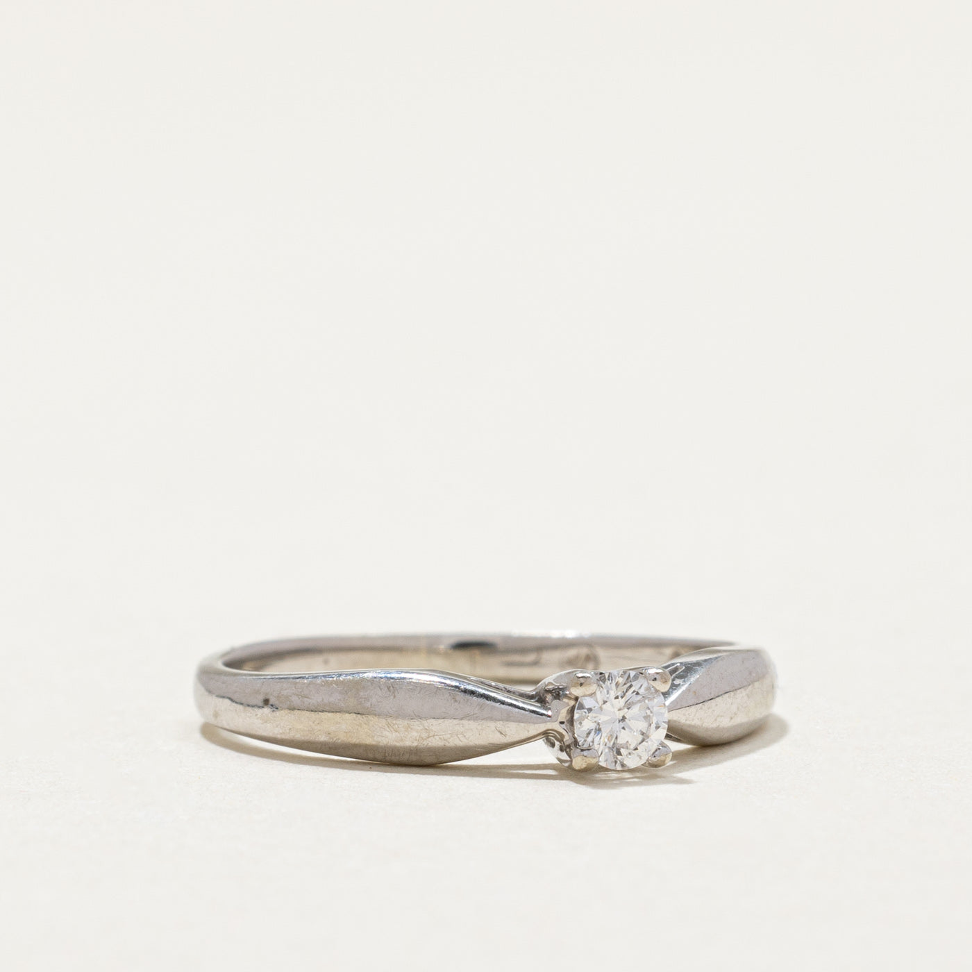 0.10ct Solitaire Diamond Reverse Tapered Ring - Size 4.75 | Elegant Wedding Band, Anniversary Gift & Everyday Jewelry for Women