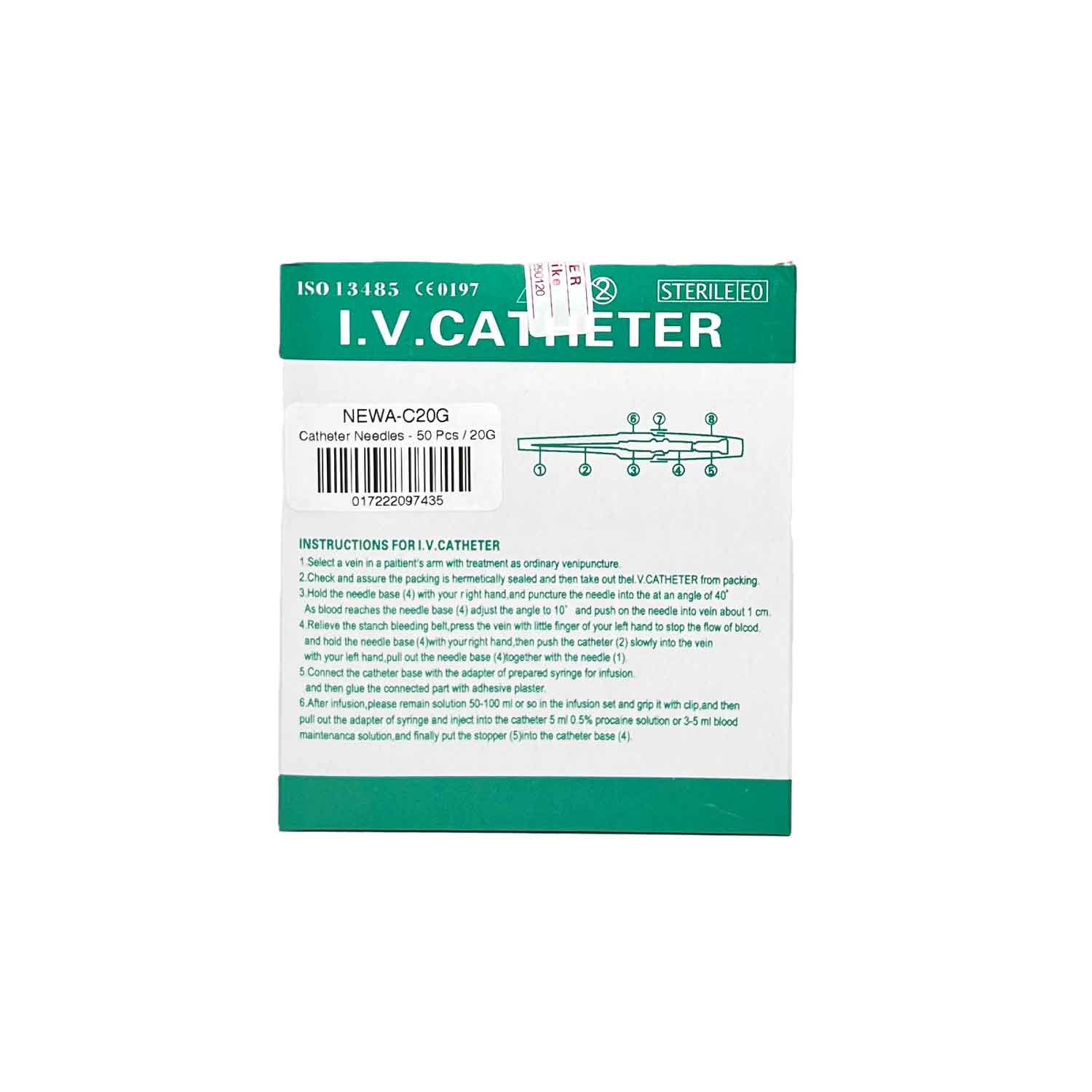 50 Pcs/Box Sterile Catheter Piercing Needles - Medical Grade Hypodermic Needles for IV Therapy, Infusion, and Catheter Insertion - Perfect for Hospitals, Clinics, and Home Healthcare Use