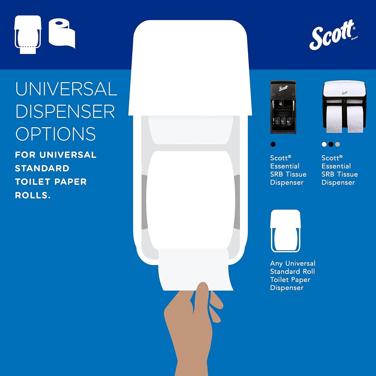 Scott Essential Professional 100% Recycled Fiber Bulk Toilet Paper for Business - 80 Rolls/Case (506 Sheets/Roll, 2-PLY, White) | Commercial Restrooms, Offices & Hospitality Use | Eco-Friendly Bathroom Tissue