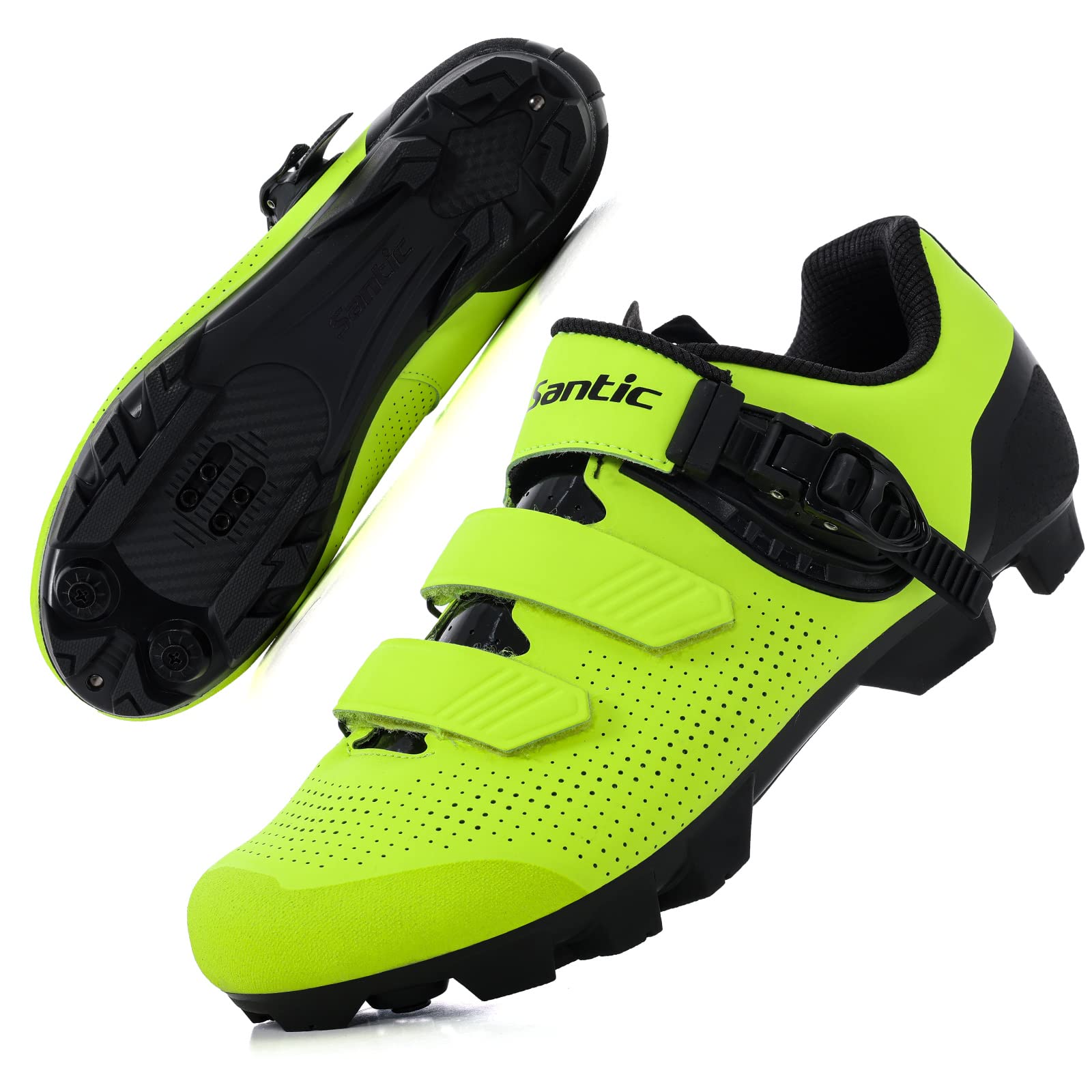 Santic SPD Mountain Bike Shoes for Men & Women - MTB & Road Cycling Shoes with Cleats - Perfect for Trail Riding, Commuting & Professional Cycling