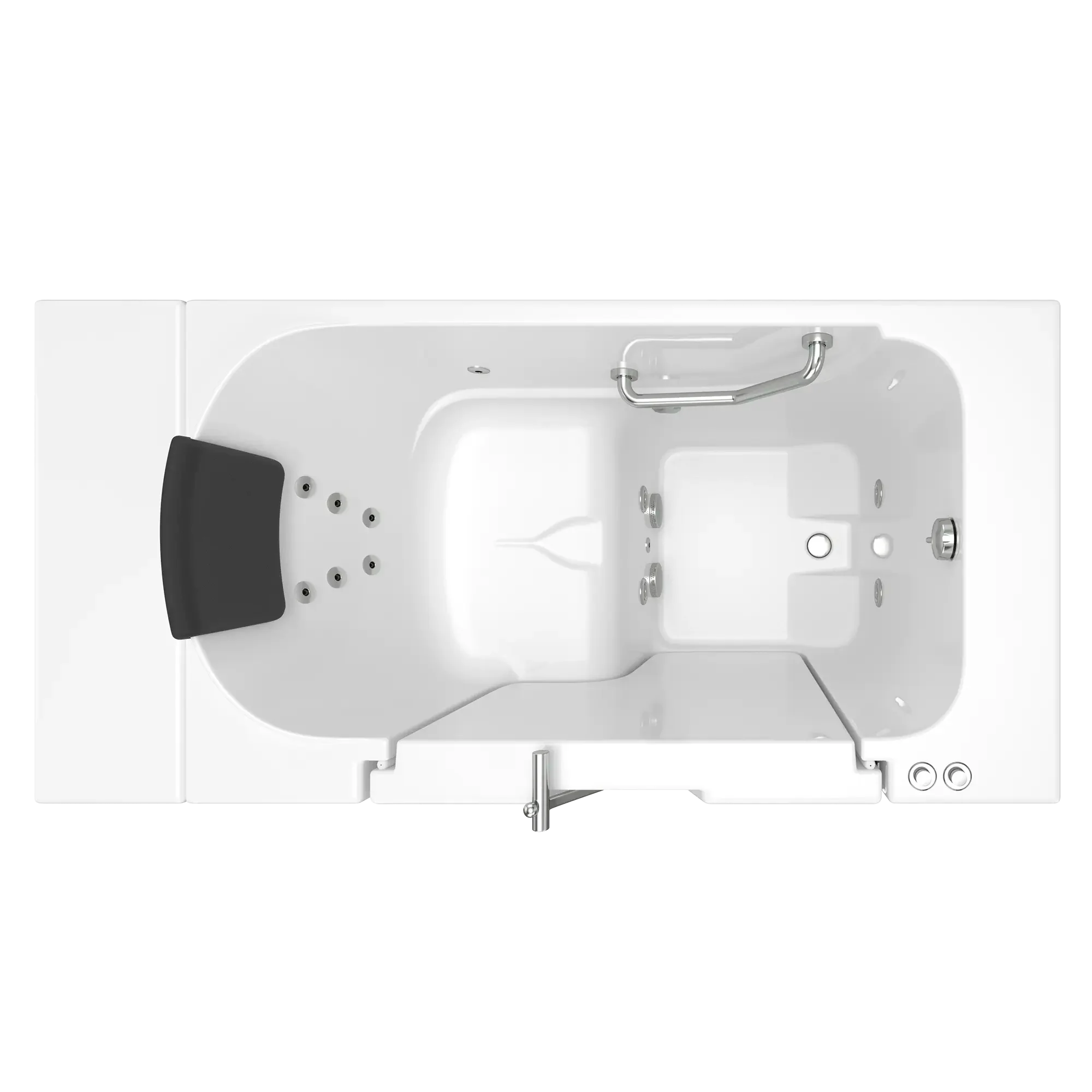 Premium 30 x 52 Inch Gelcoat Walk-In Bathtub with Whirlpool System - Right Hand Drain - Ideal for Elderly & Mobility Support, Spa Relaxation at Home