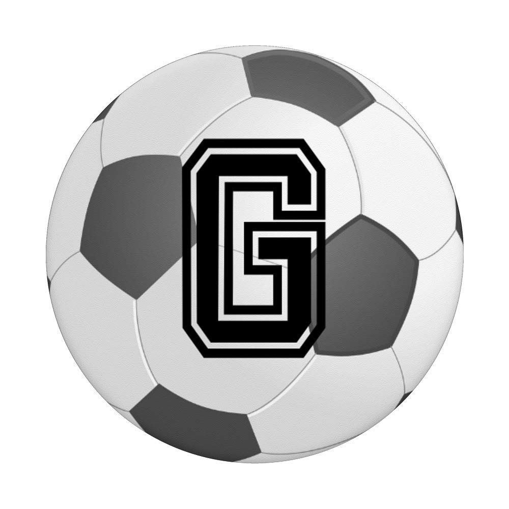 Soccer Ball Letter G Initial PopGrip | Swappable Phone Grip for Soccer Fans, Players & Coaches | Perfect Soccer Gift for Match Day & Training