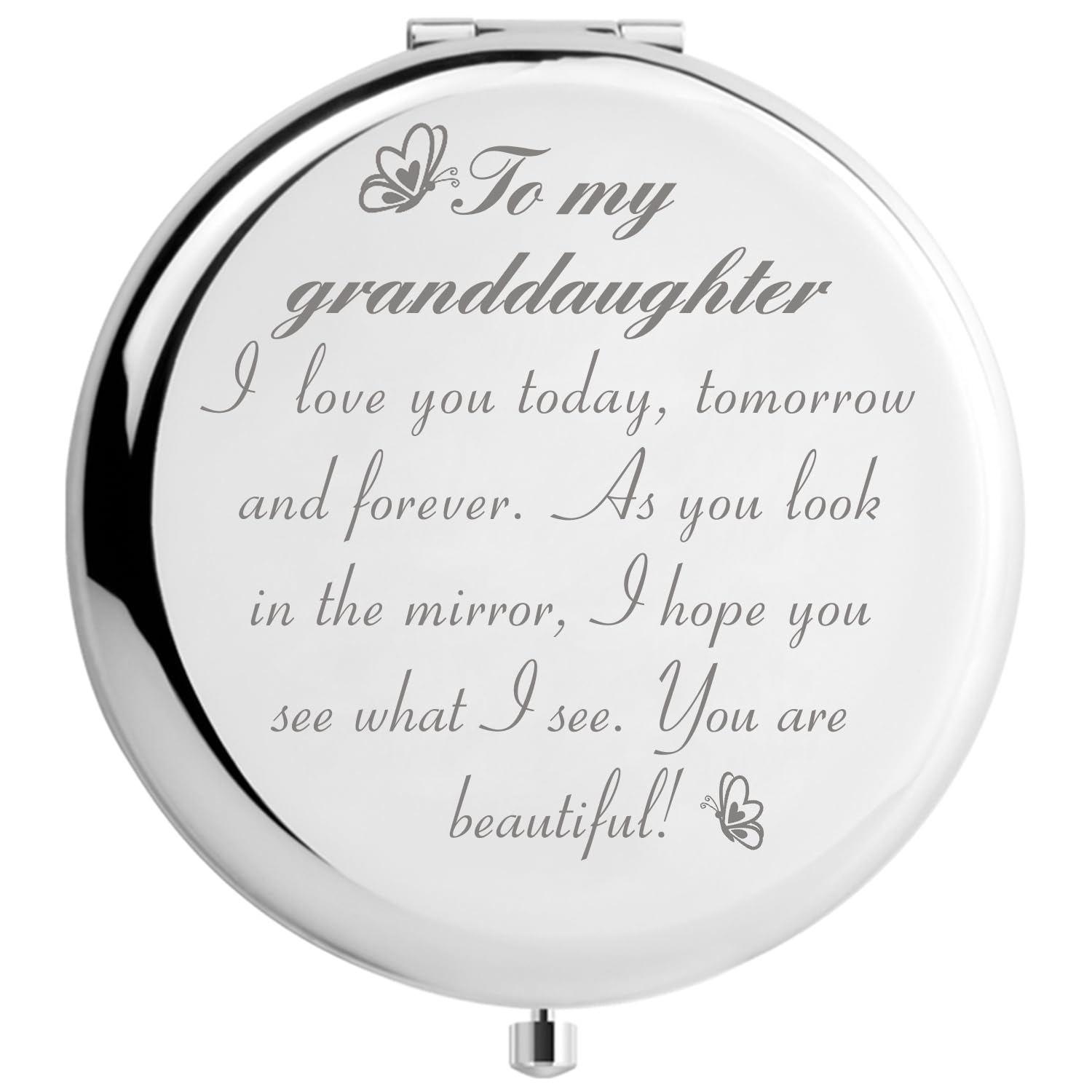 Beautiful Granddaughter Gifts - Birthday, Graduation, Christmas Present with Travel Mirror - Perfect for Travel, Home Decor & Special Occasions