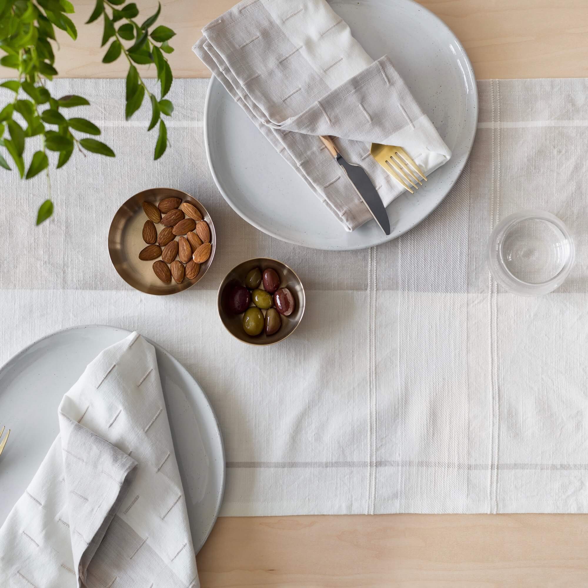 Premium Tan Chera Napkins - Set of 6 Soft & Absorbent Cotton Napkins for Dinner Parties, Weddings & Everyday Dining
