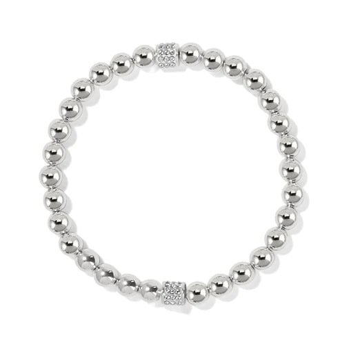 Brighton Meridian Petite Stretch Bracelet - Silver Tone Adjustable Bangle for Women | Elegant Jewelry Gift for Everyday Wear & Special Occasions