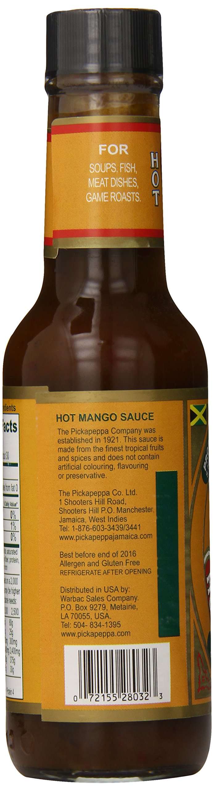 Pickapeppa Hot Mango Sauce - 5 oz (2-Pack) | Spicy Caribbean Flavor for Grilling, BBQ & Seafood Dishes