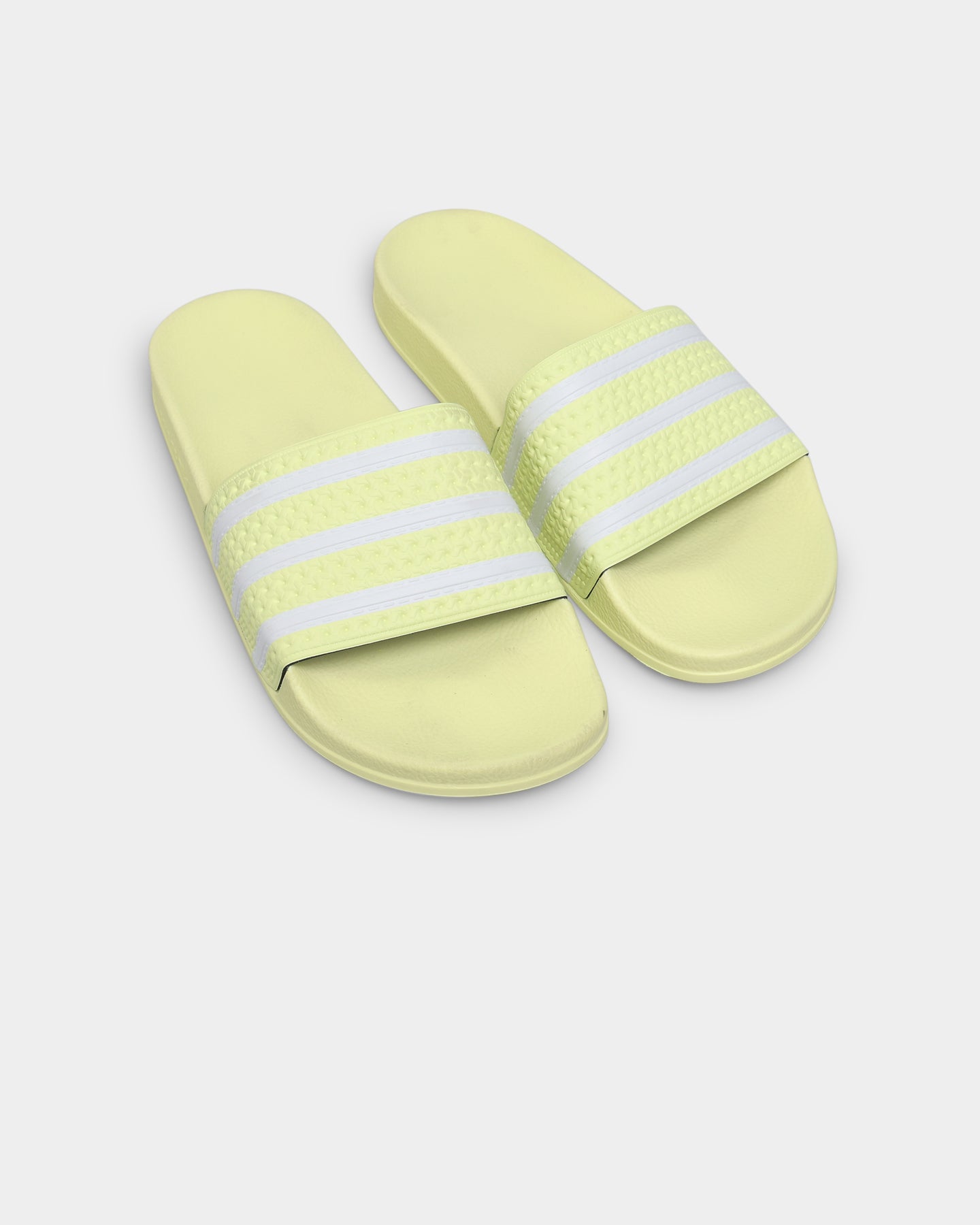 Adidas Adilette Slides for Men & Women - Comfortable Pool & Shower Sandals - Pulse Yellow/Cloud White - Perfect for Beach, Gym & Home Use