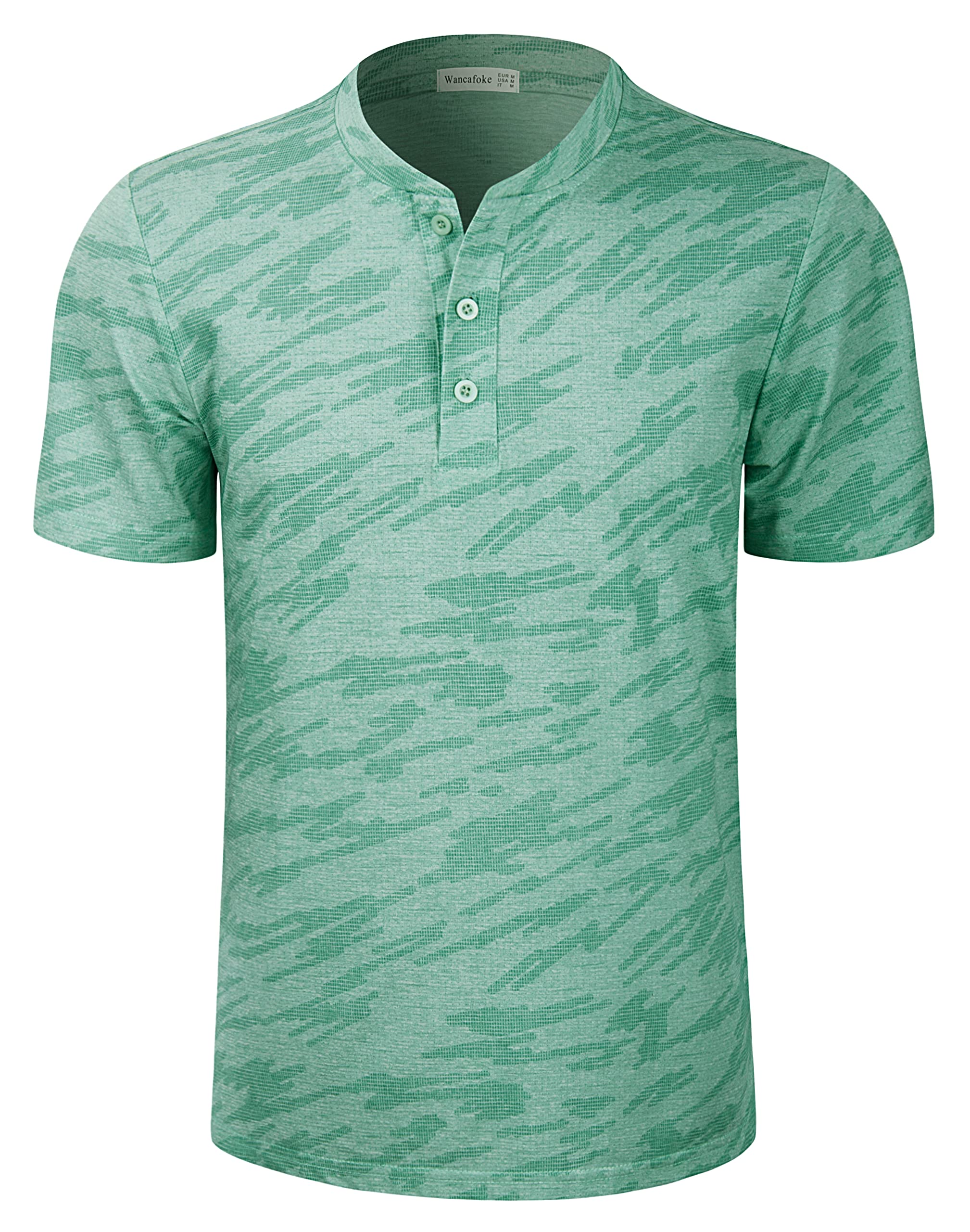 Wancafoke Men's Short Sleeve Polo Shirt - Moisture Wicking Golf Shirt with Collar - Breathable Performance T-Shirt for Casual Wear, Sports & Outdoor Activities