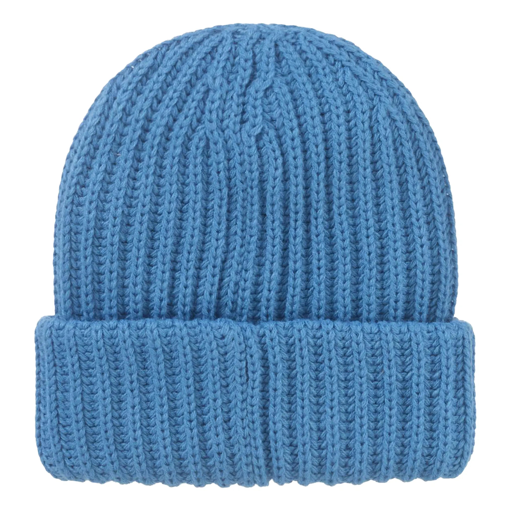 Supreme Classic Logo Chunky Ribbed Blue Beanie for Men & Women - Winter Warm Knit Hat for Cold Weather - FW24 Collection - Perfect for Skiing, Snowboarding & Outdoor Activities