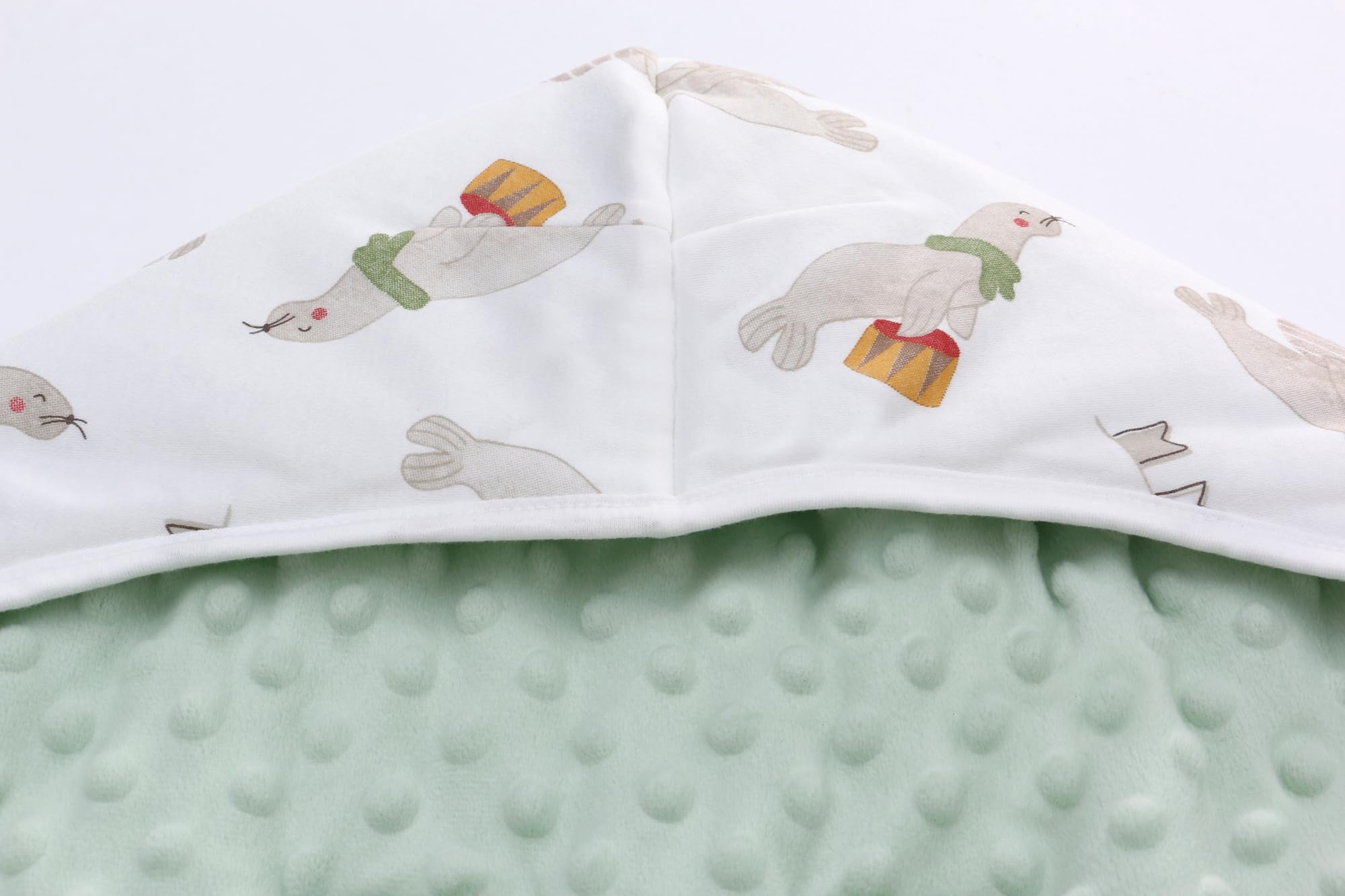 Miracle Baby Car Seat Cover - Soft Cotton Swaddle Blanket for Newborns 6-12 Months (Sea Lion) - Perfect for Travel & Stroller