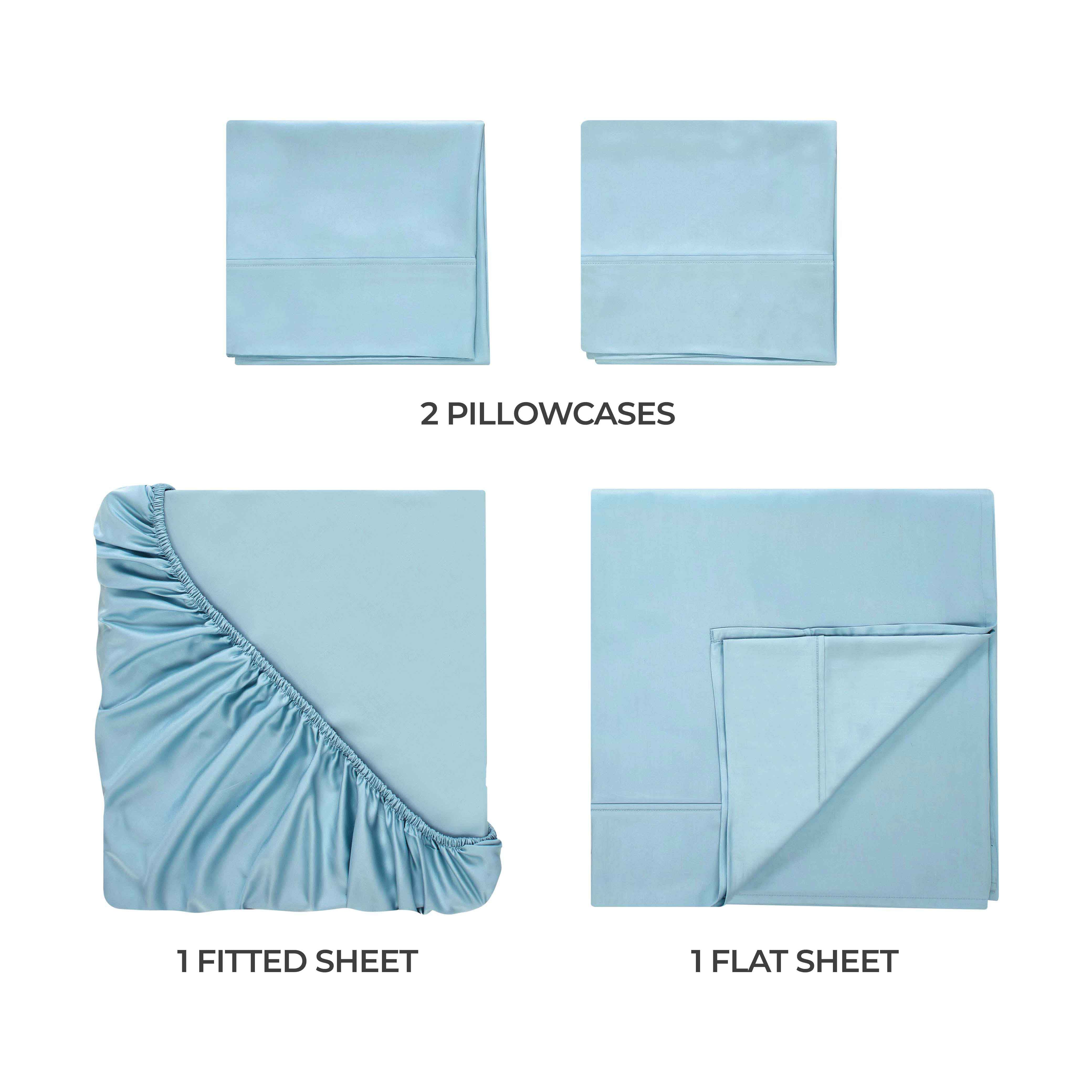 Premium 400 Thread Count Egyptian Cotton Bed Sheet Set - Soft, Breathable & Durable for Ultimate Comfort - Perfect for Luxury Bedrooms & Hotels