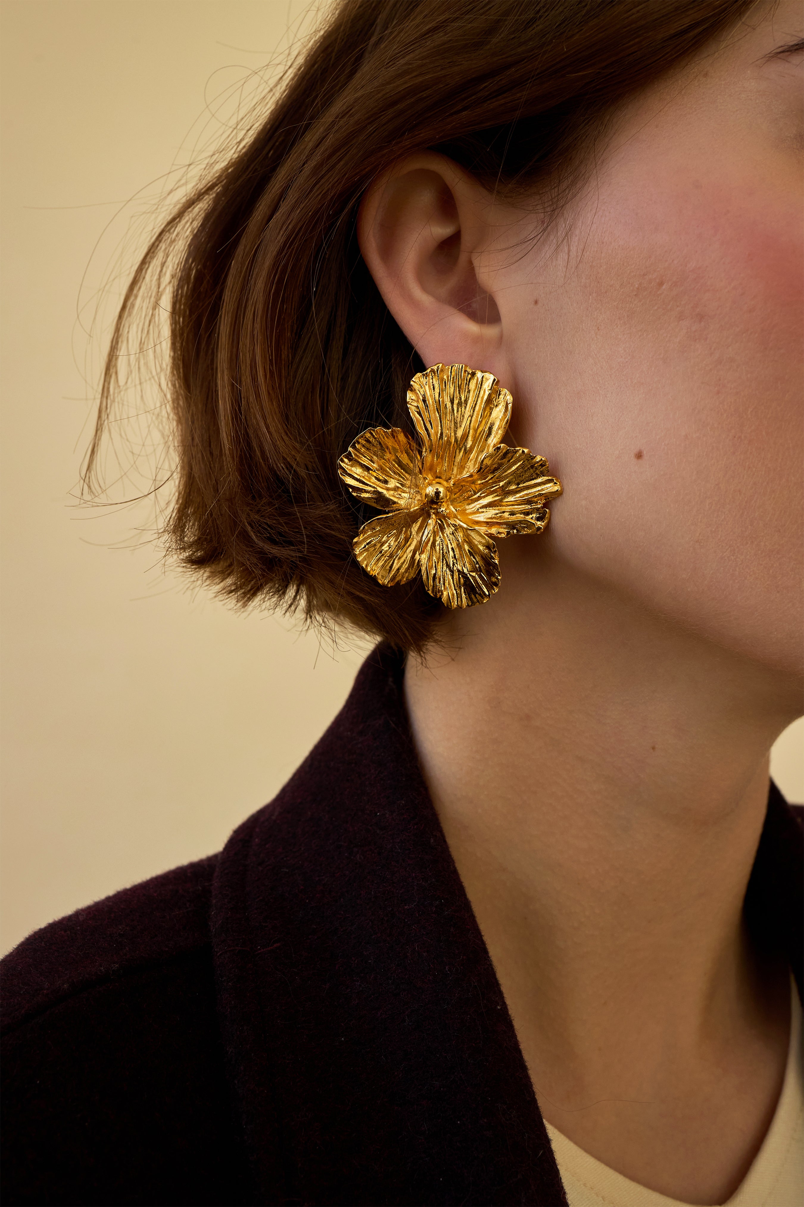 Maya Floral Button Earrings for Women - Boho Chic Handmade Jewelry - Perfect for Weddings, Parties & Everyday Wear